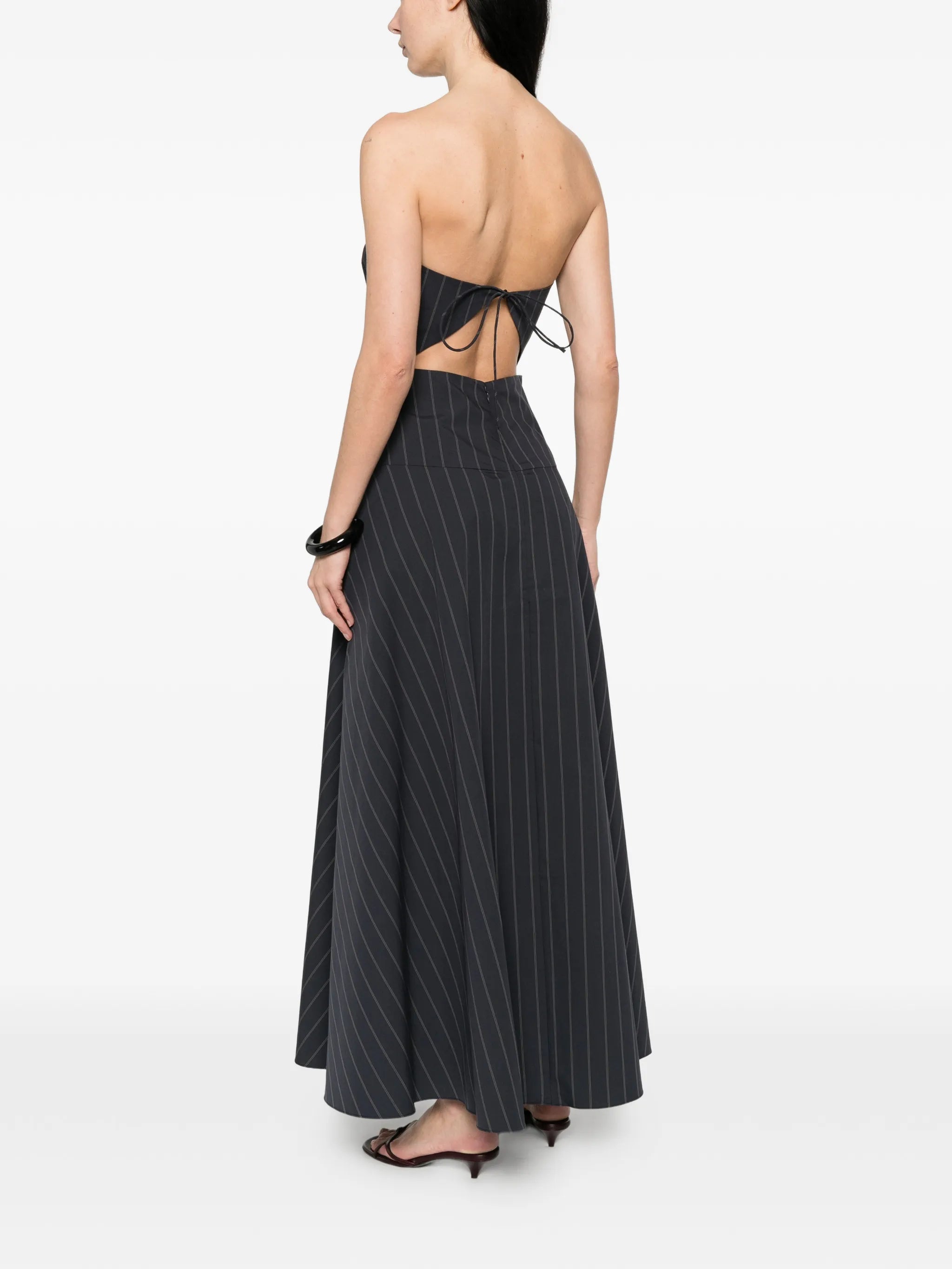 Rouleau striped maxi dress