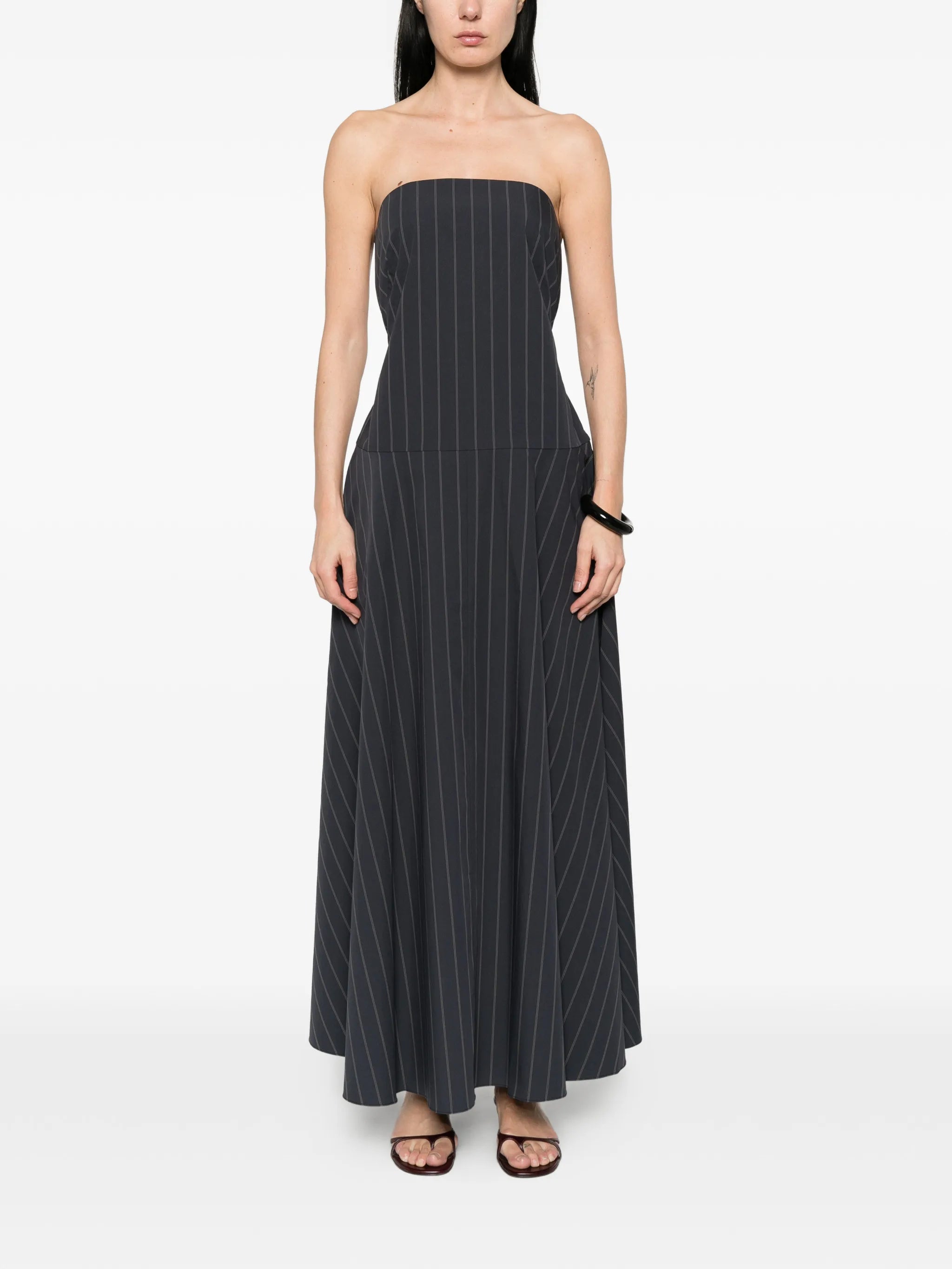Rouleau striped maxi dress