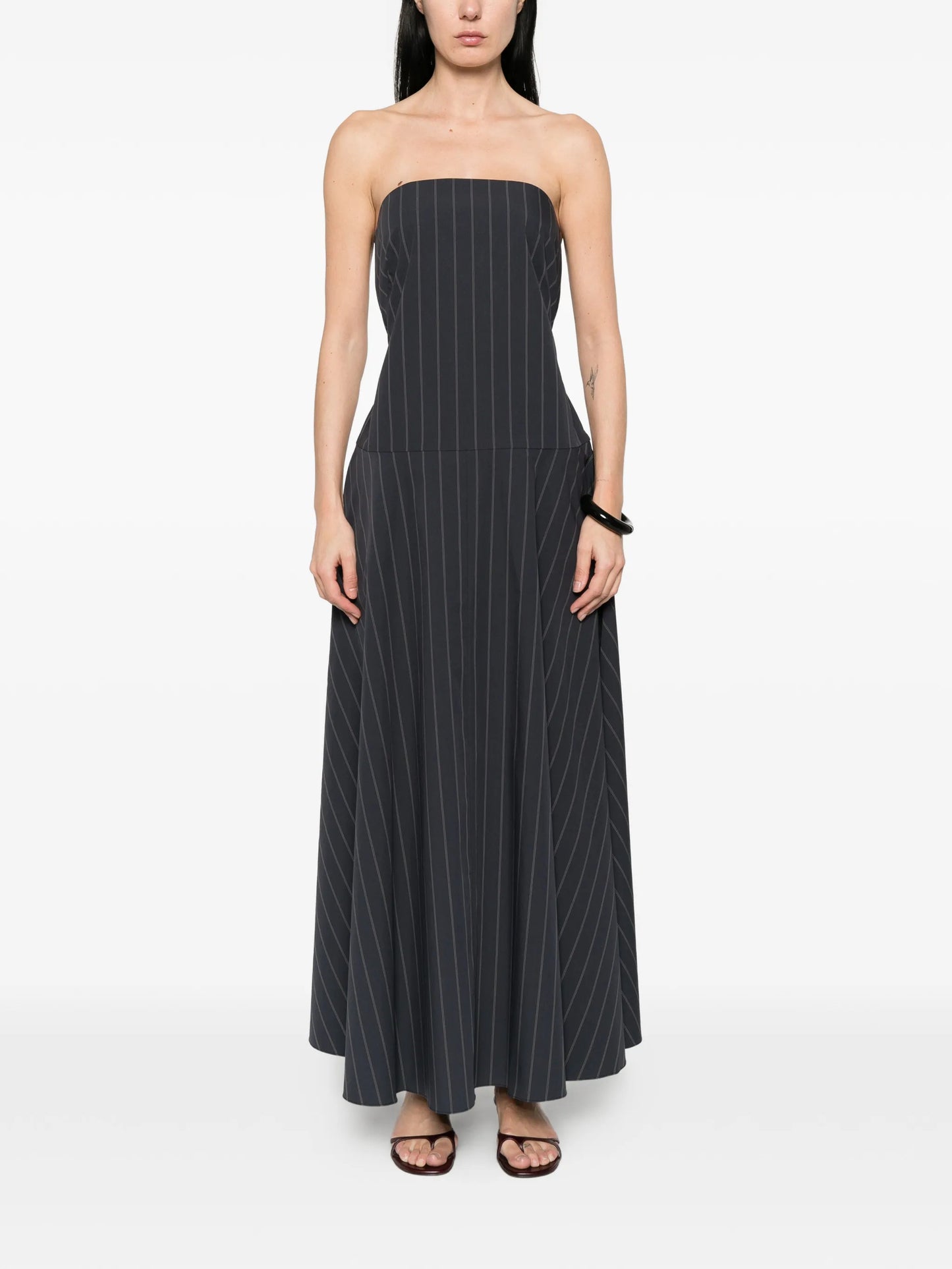 Rouleau striped maxi dress