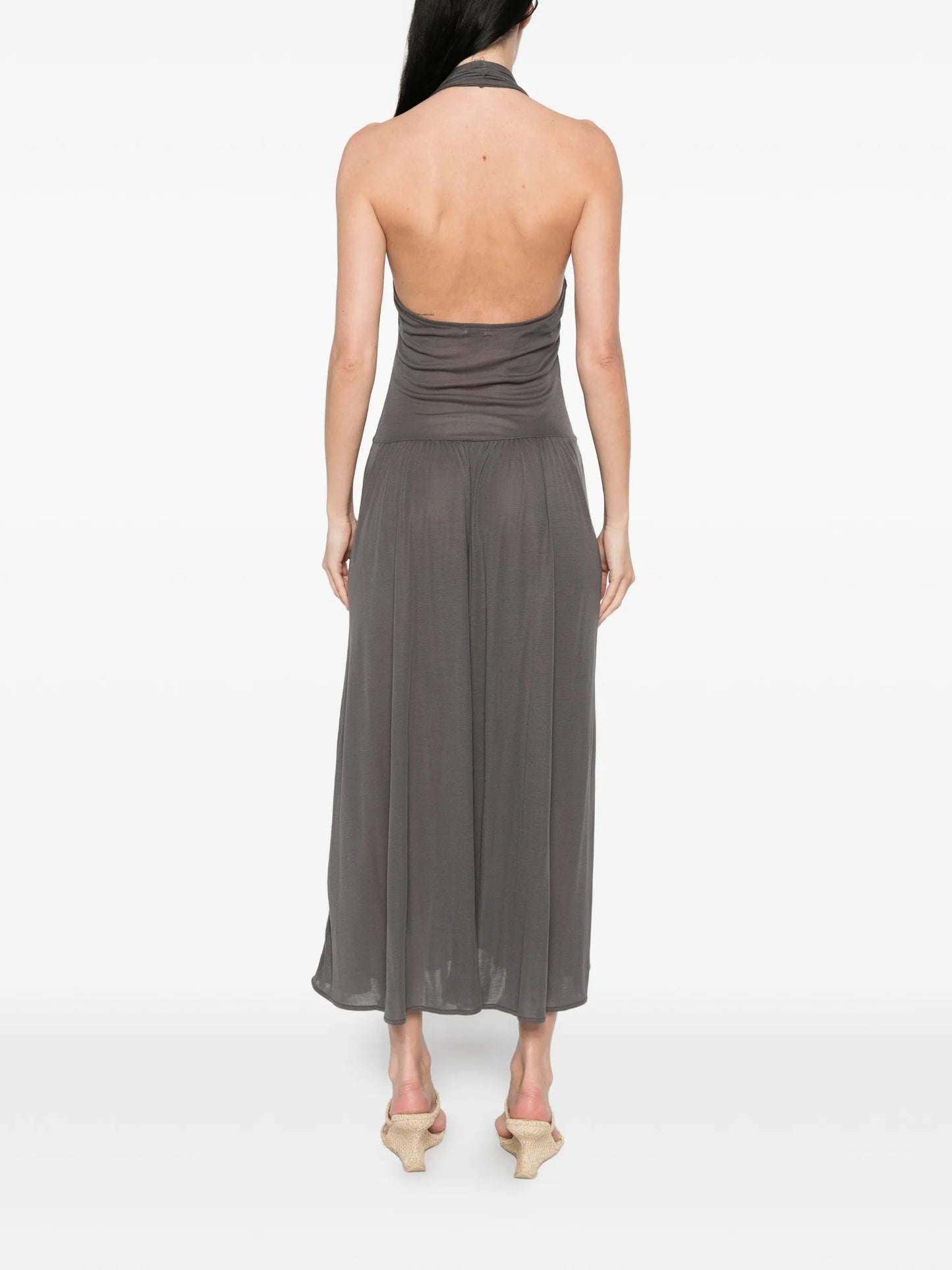 V-neck midi dress