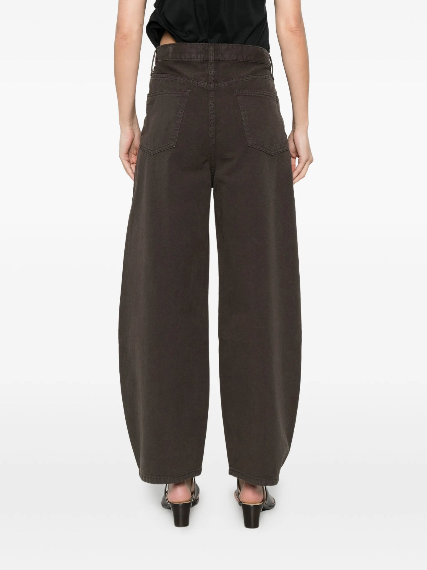 barrel mid-rise jeans