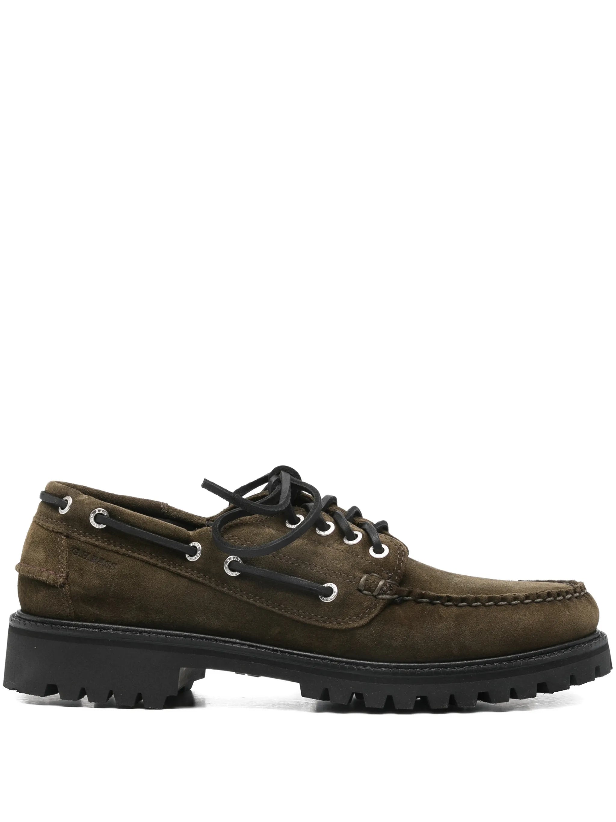 lace-up lug-sole boat shoes