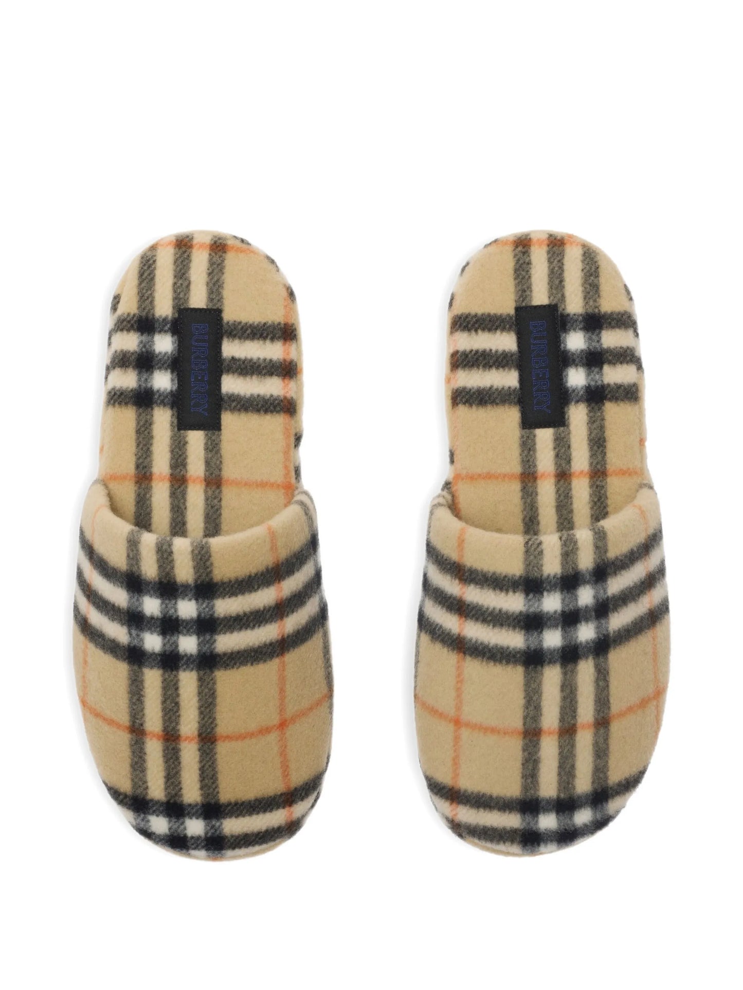 checked slippers