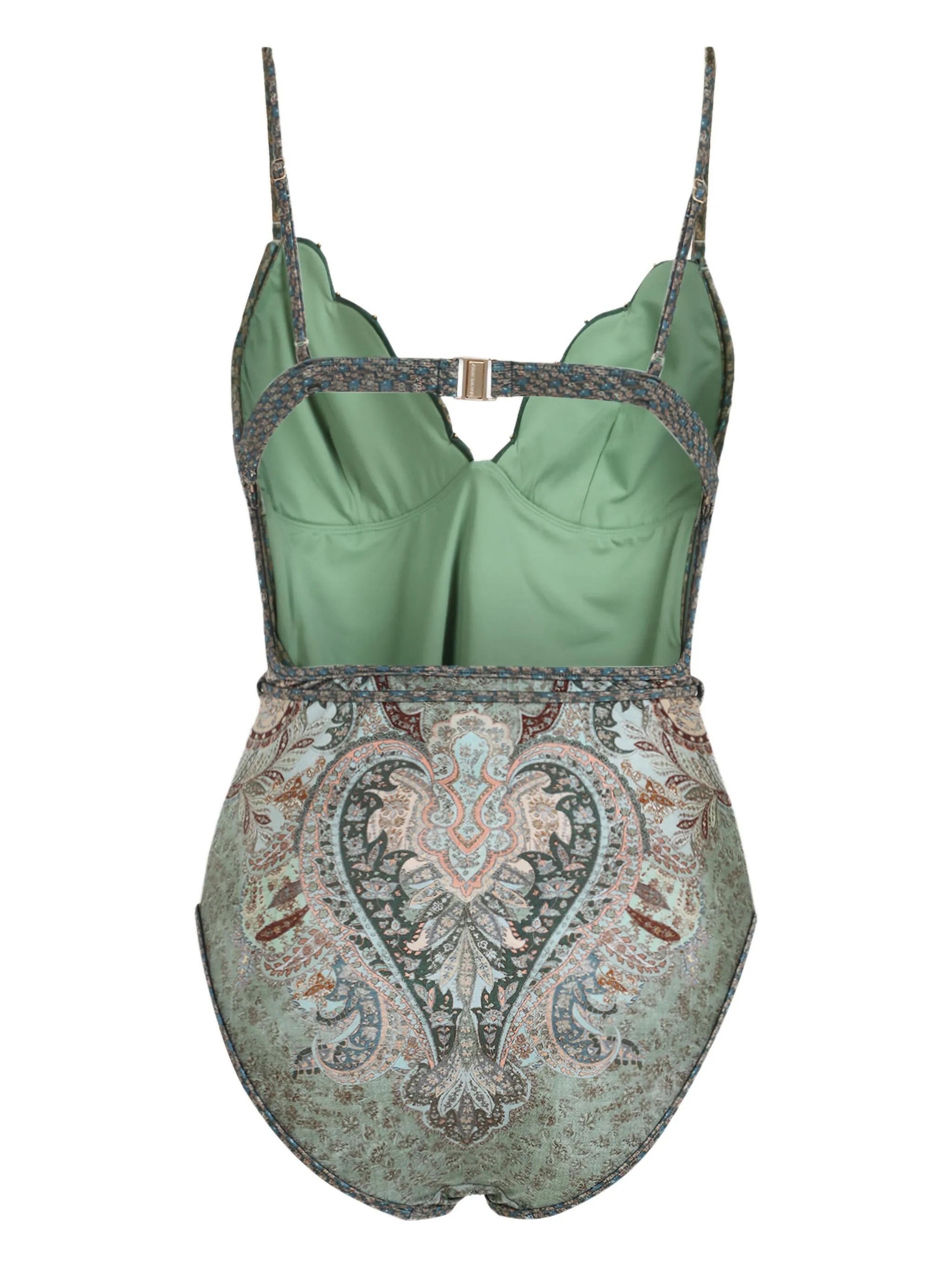 Wanderlust scalloped paisley swimsuit