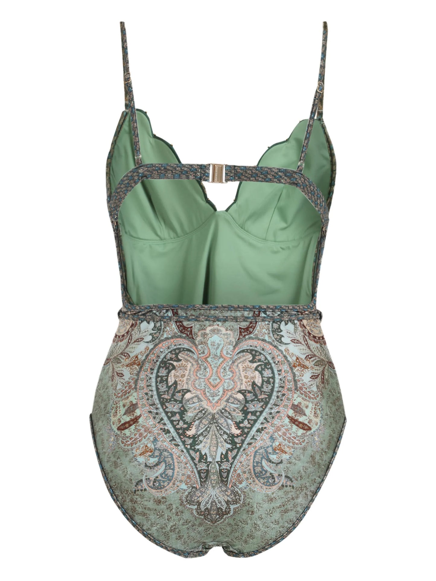 Wanderlust scalloped paisley swimsuit