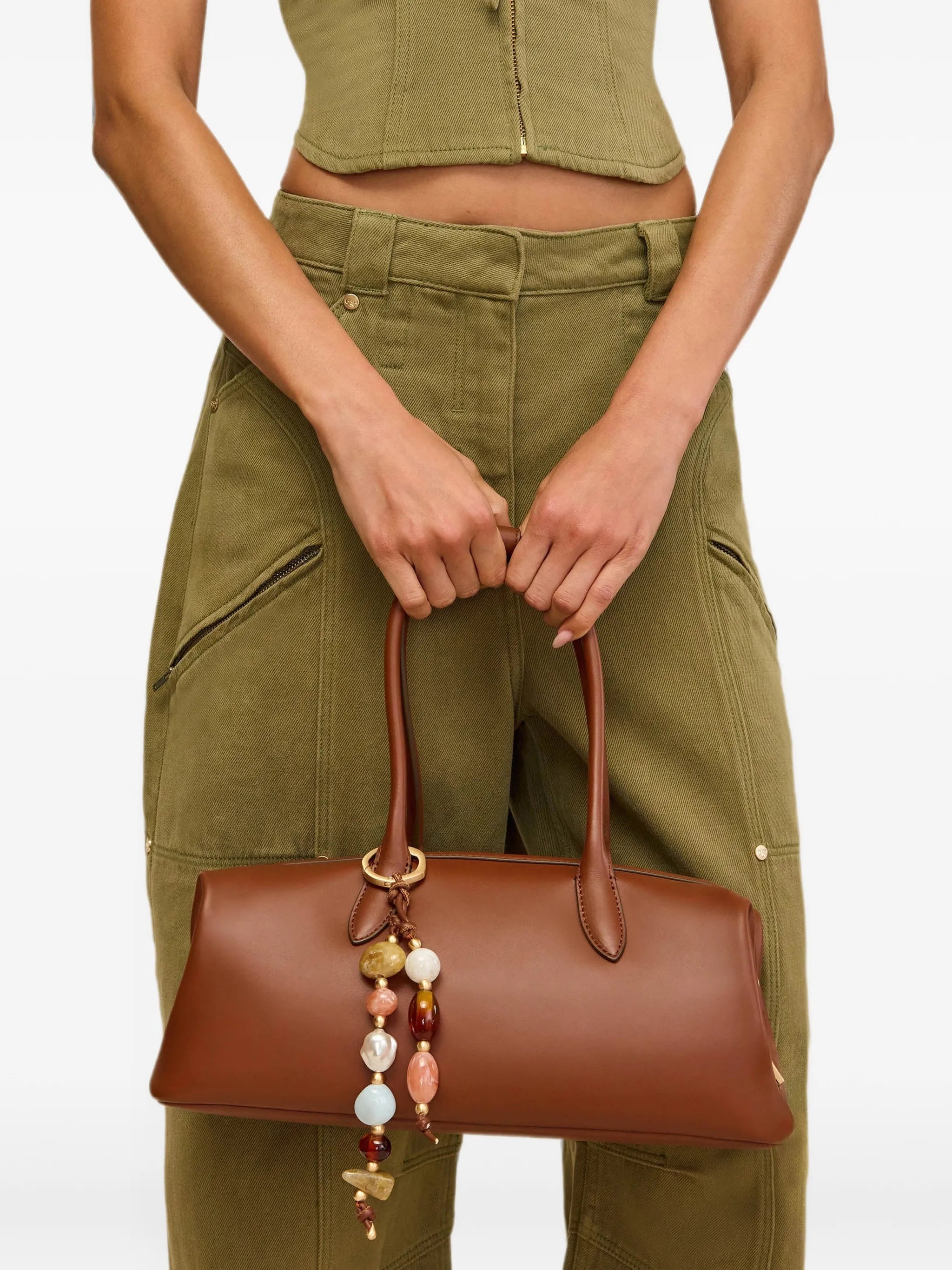 Raia beaded-charm shoulder bag