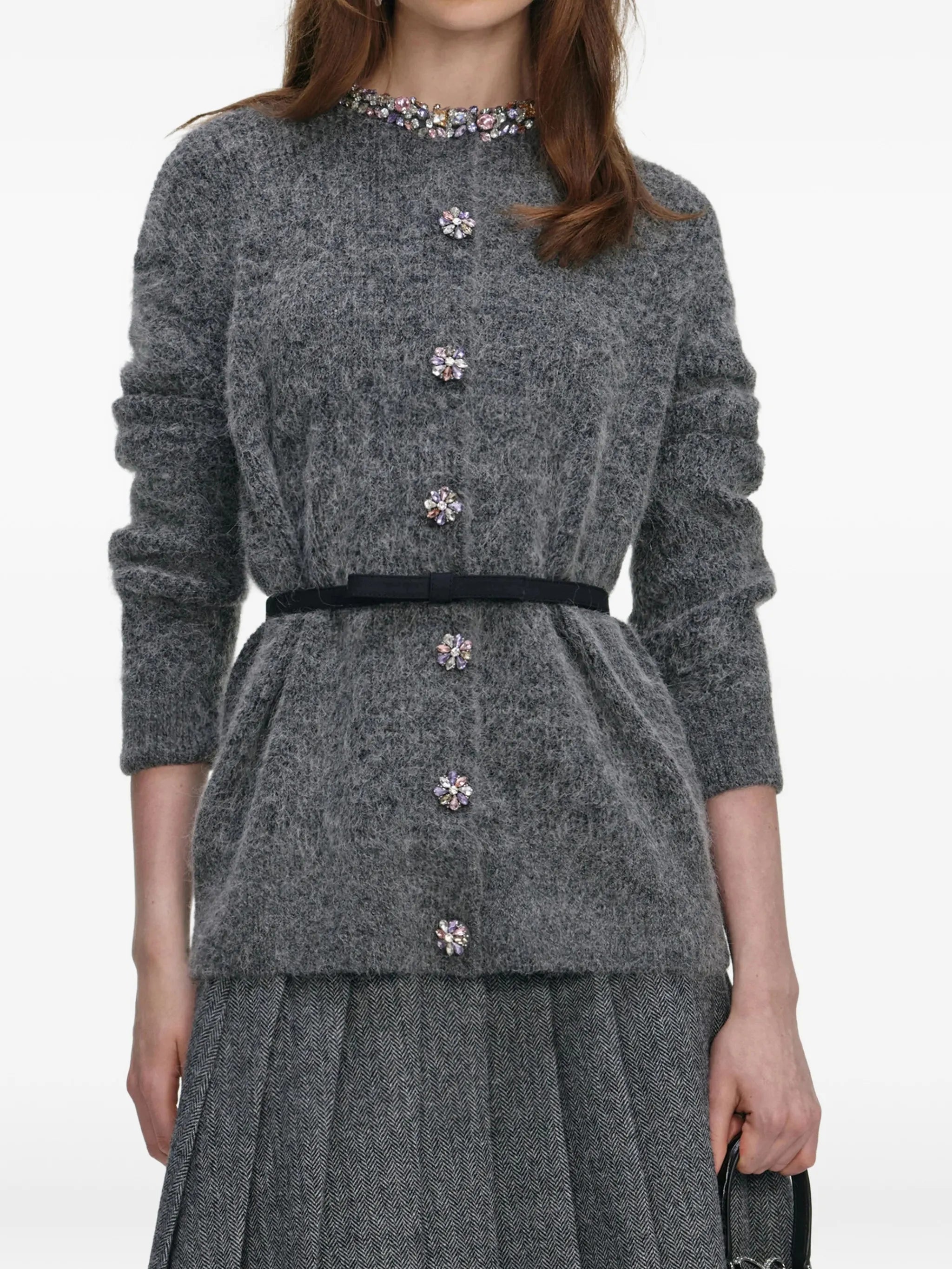 crystal-embellishment cardigan