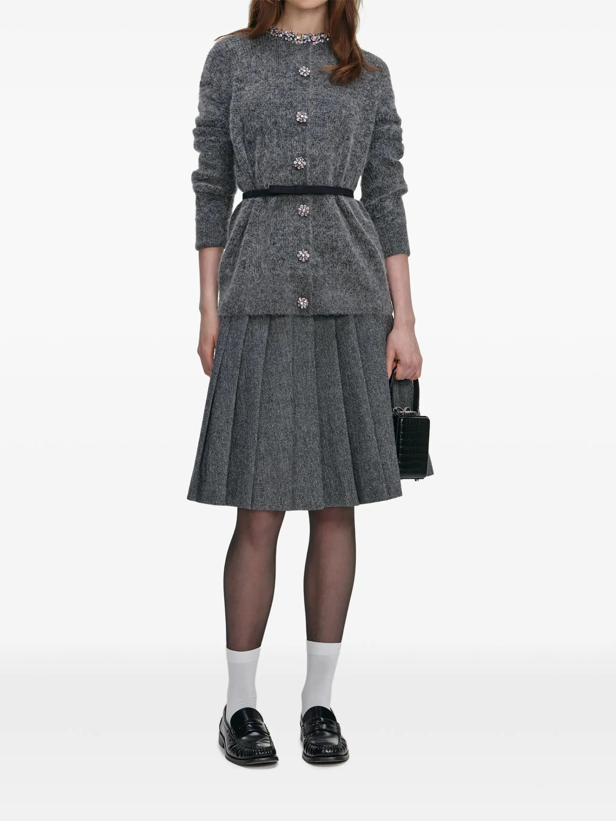 crystal-embellishment cardigan