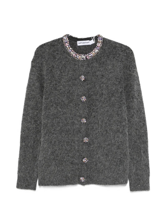 crystal-embellishment cardigan