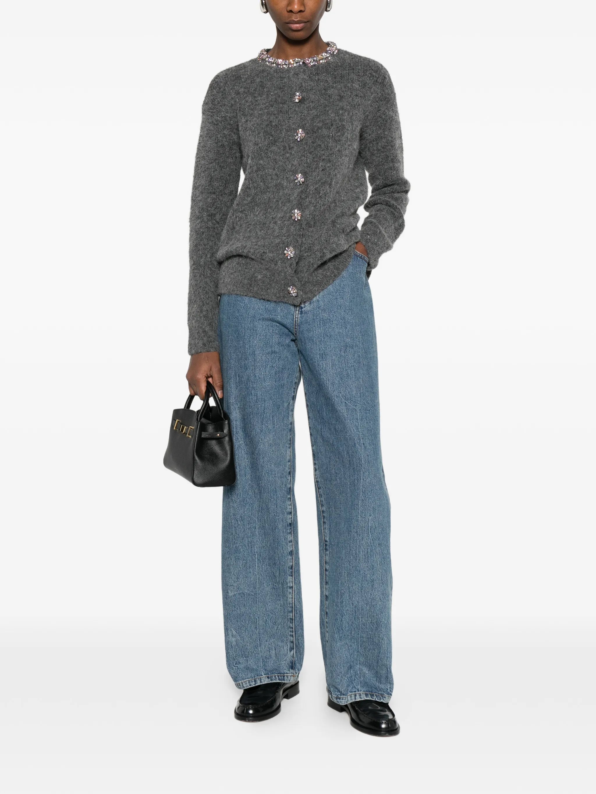 crystal-embellishment cardigan