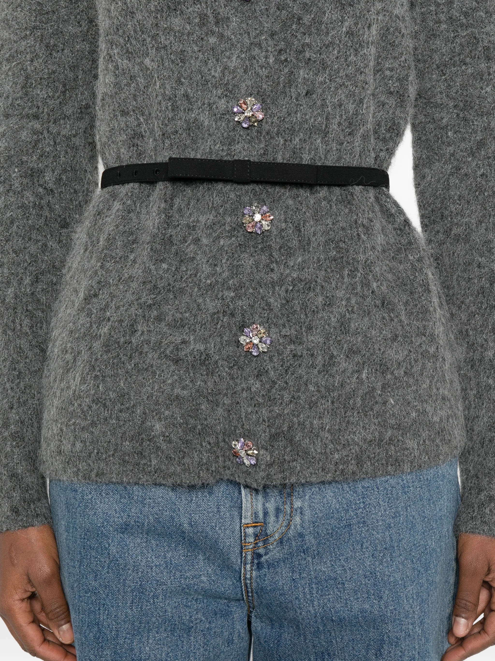 crystal-embellishment cardigan