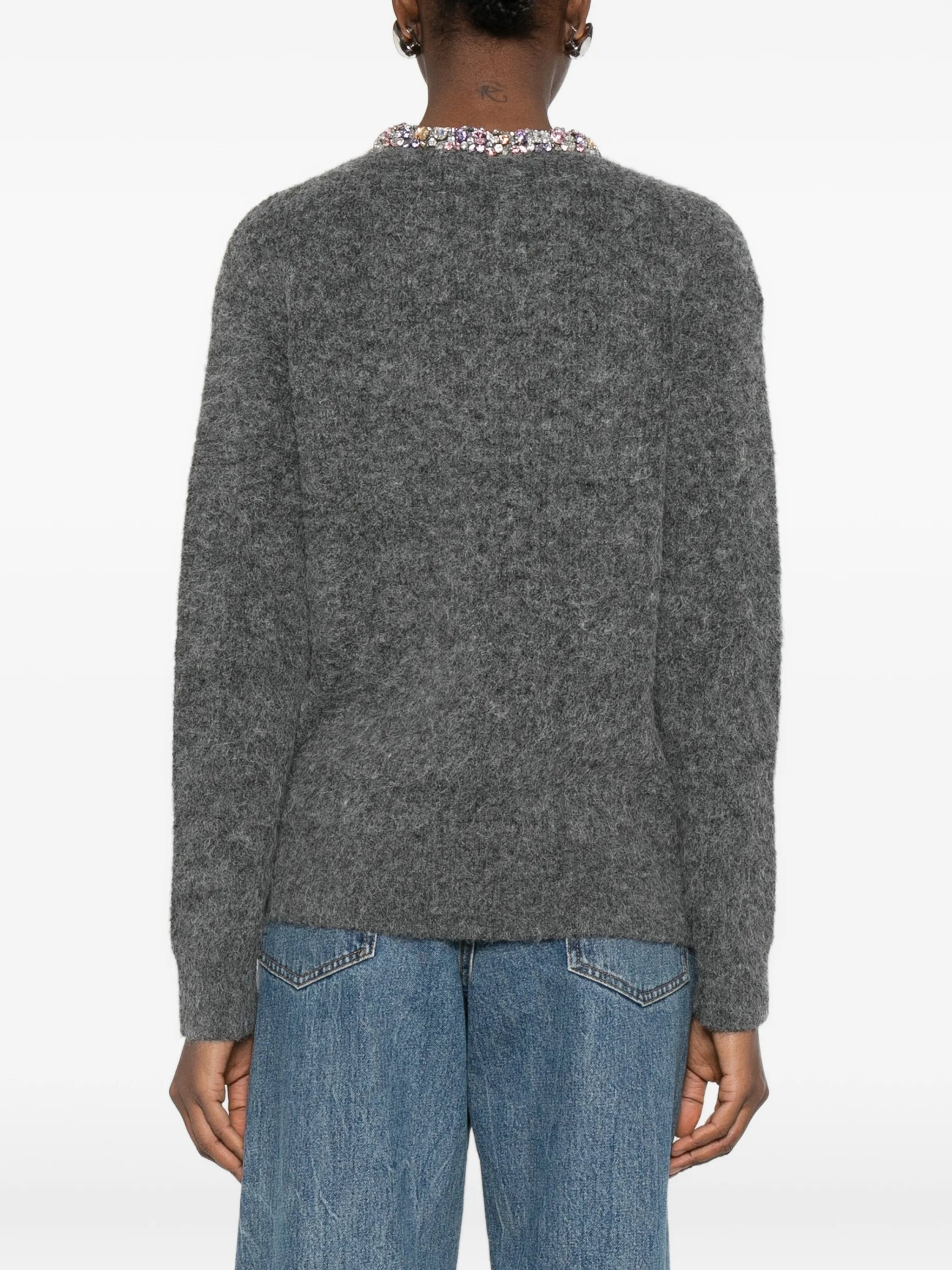 crystal-embellishment cardigan