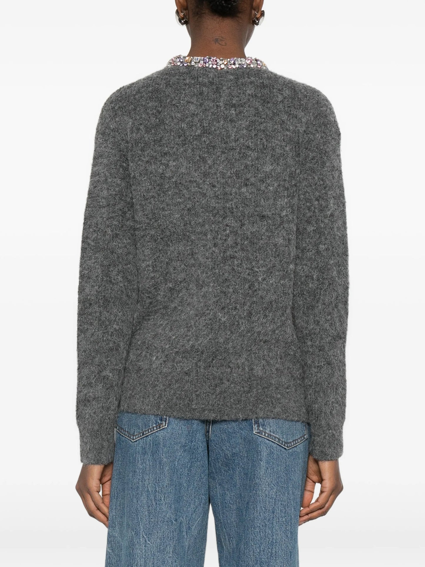 crystal-embellishment cardigan