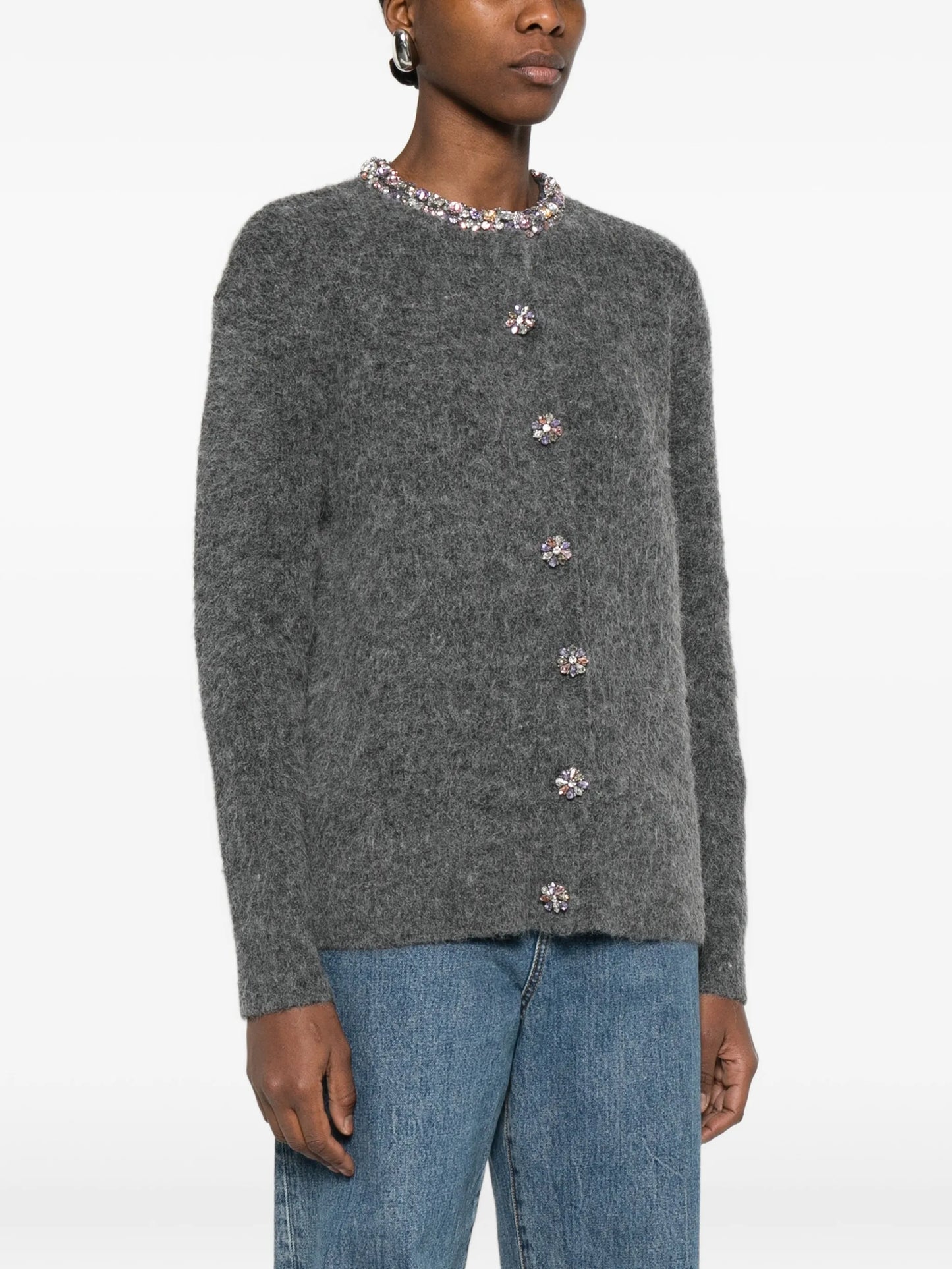 crystal-embellishment cardigan