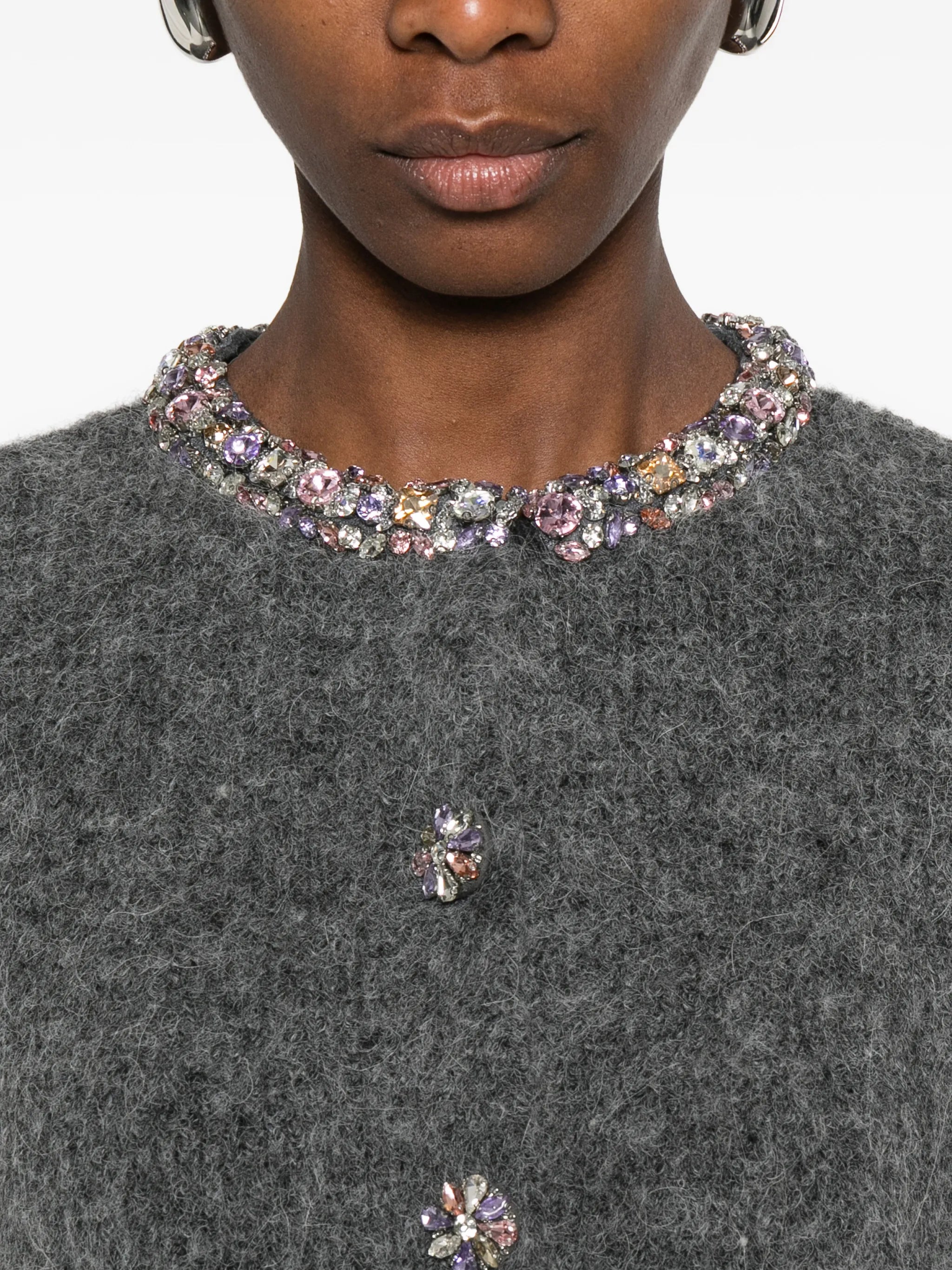 crystal-embellishment cardigan