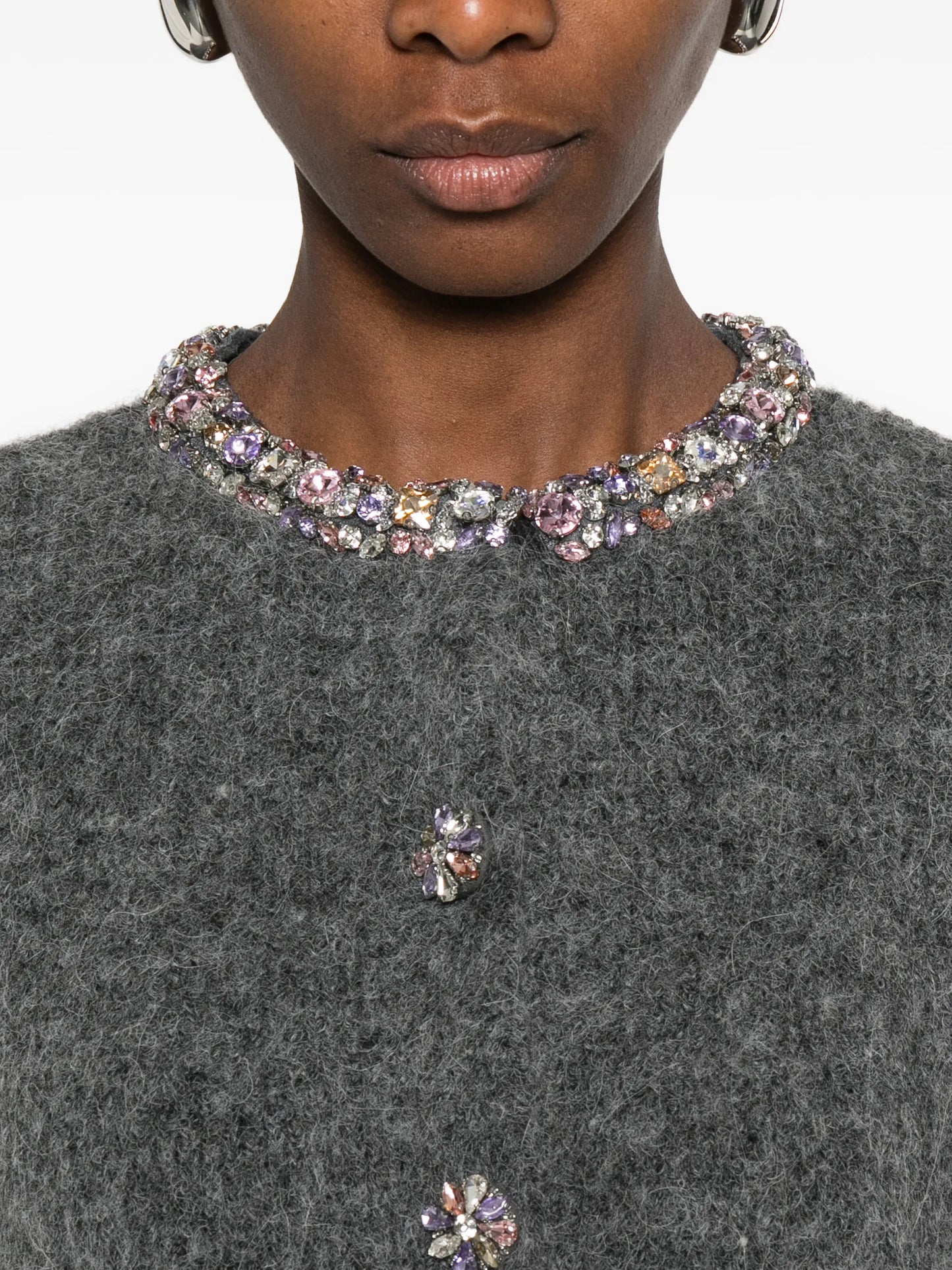 crystal-embellishment cardigan