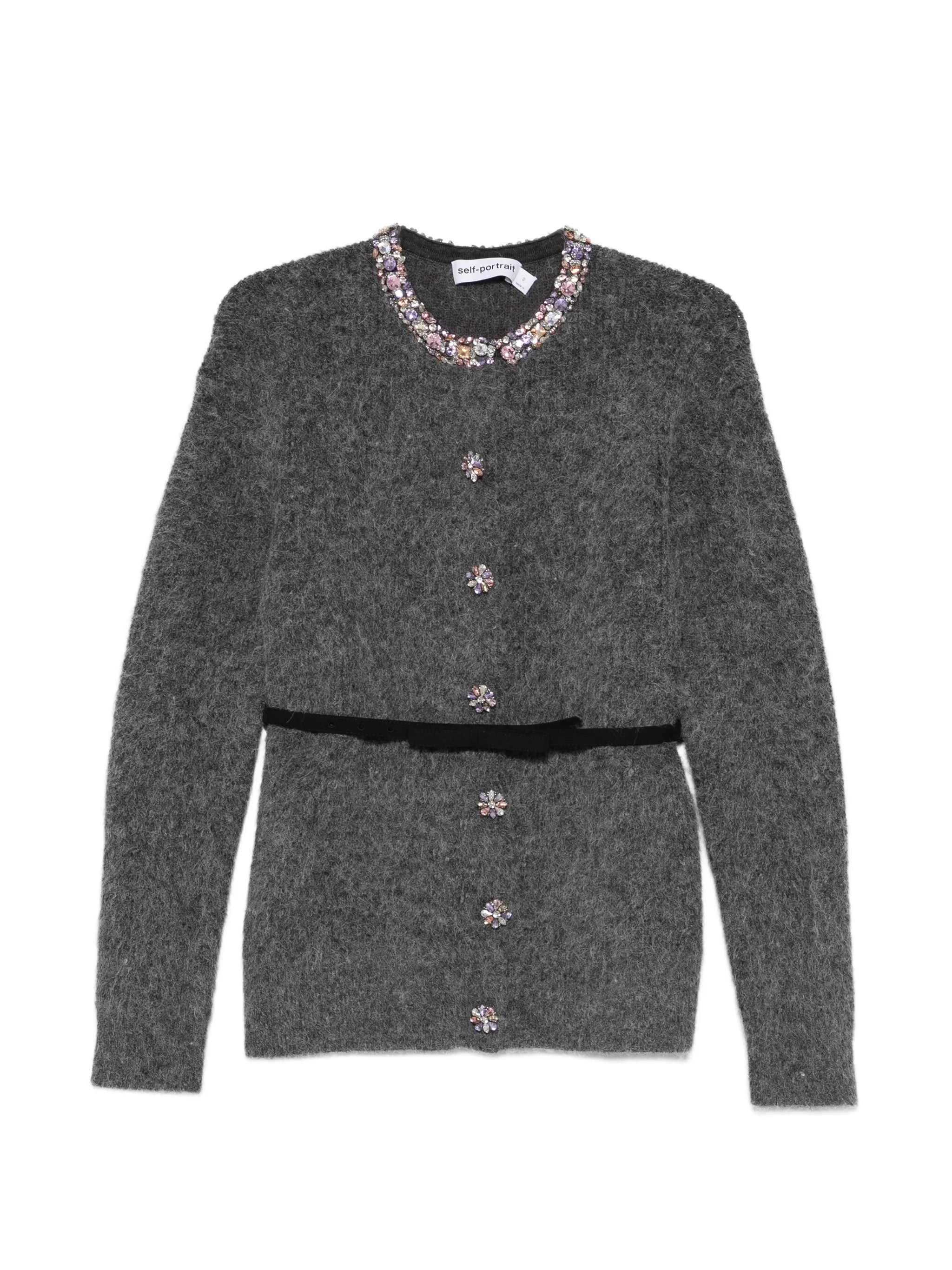 crystal-embellishment cardigan