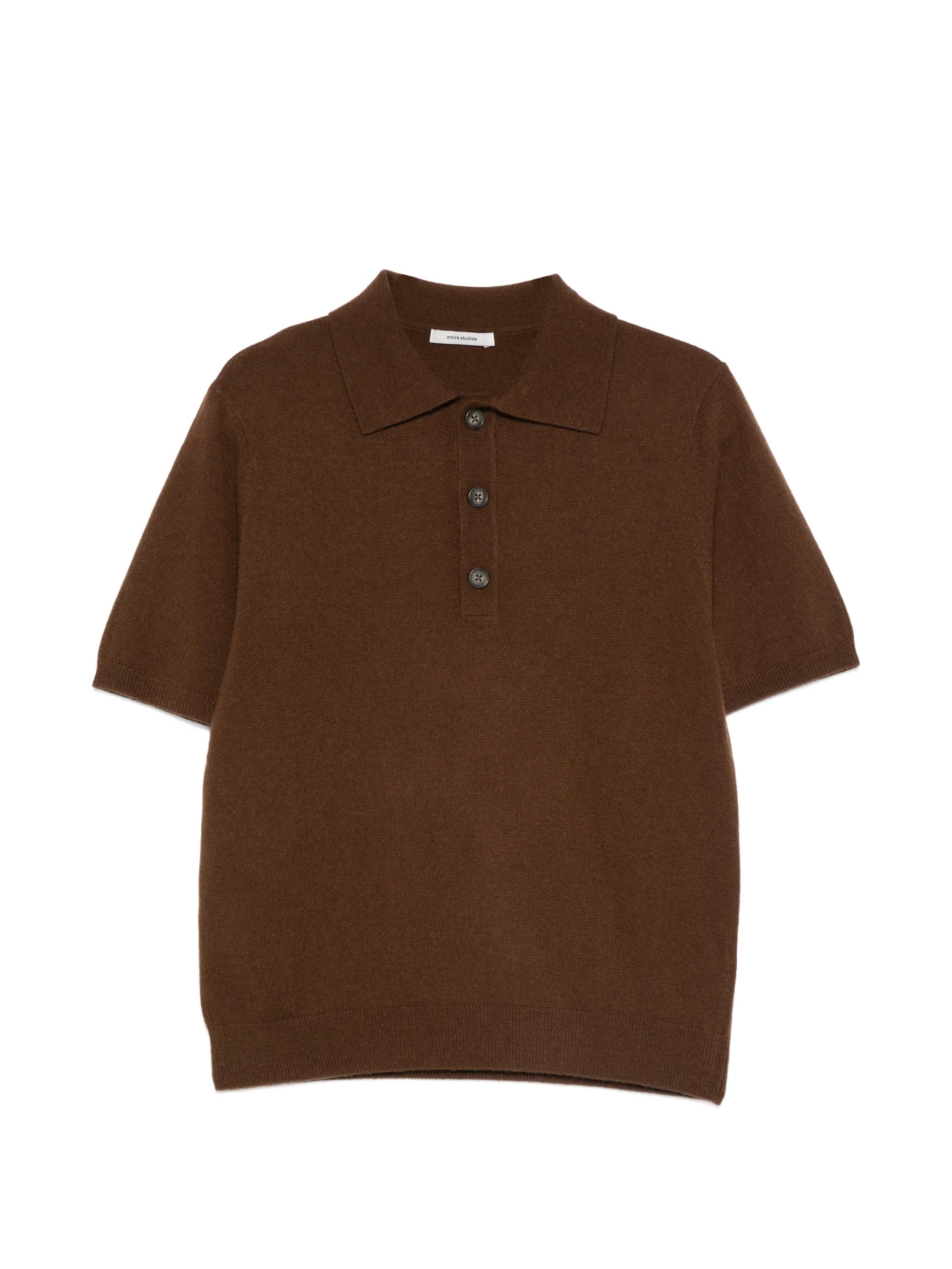 buttoned short-sleeve polo shirt