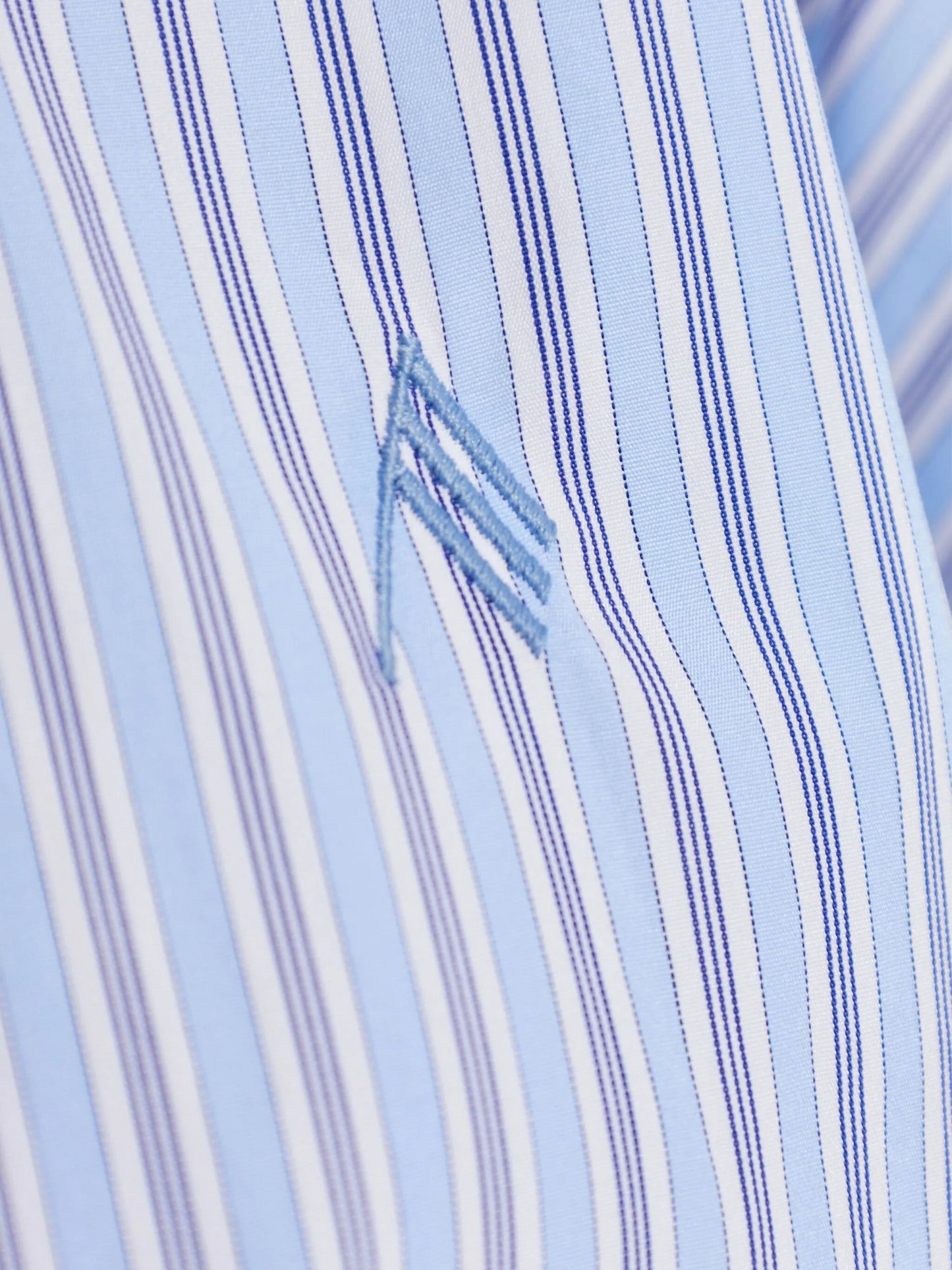 striped logo-embroidered shirt