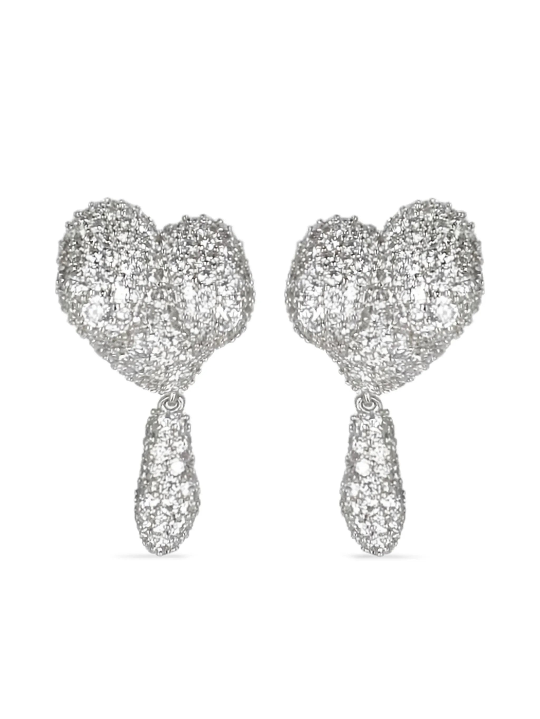 asymmetric heart drop earrings