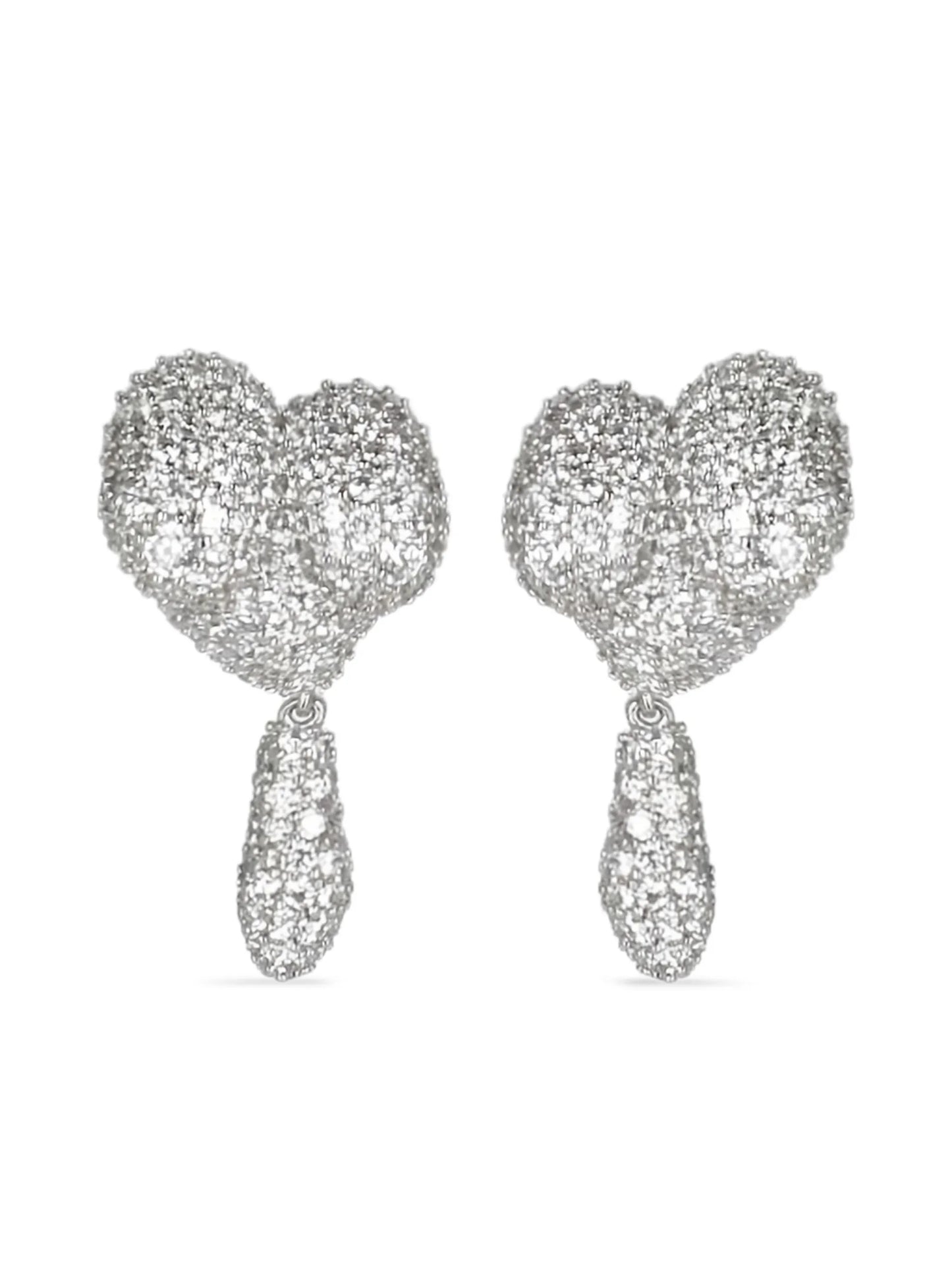 asymmetric heart drop earrings