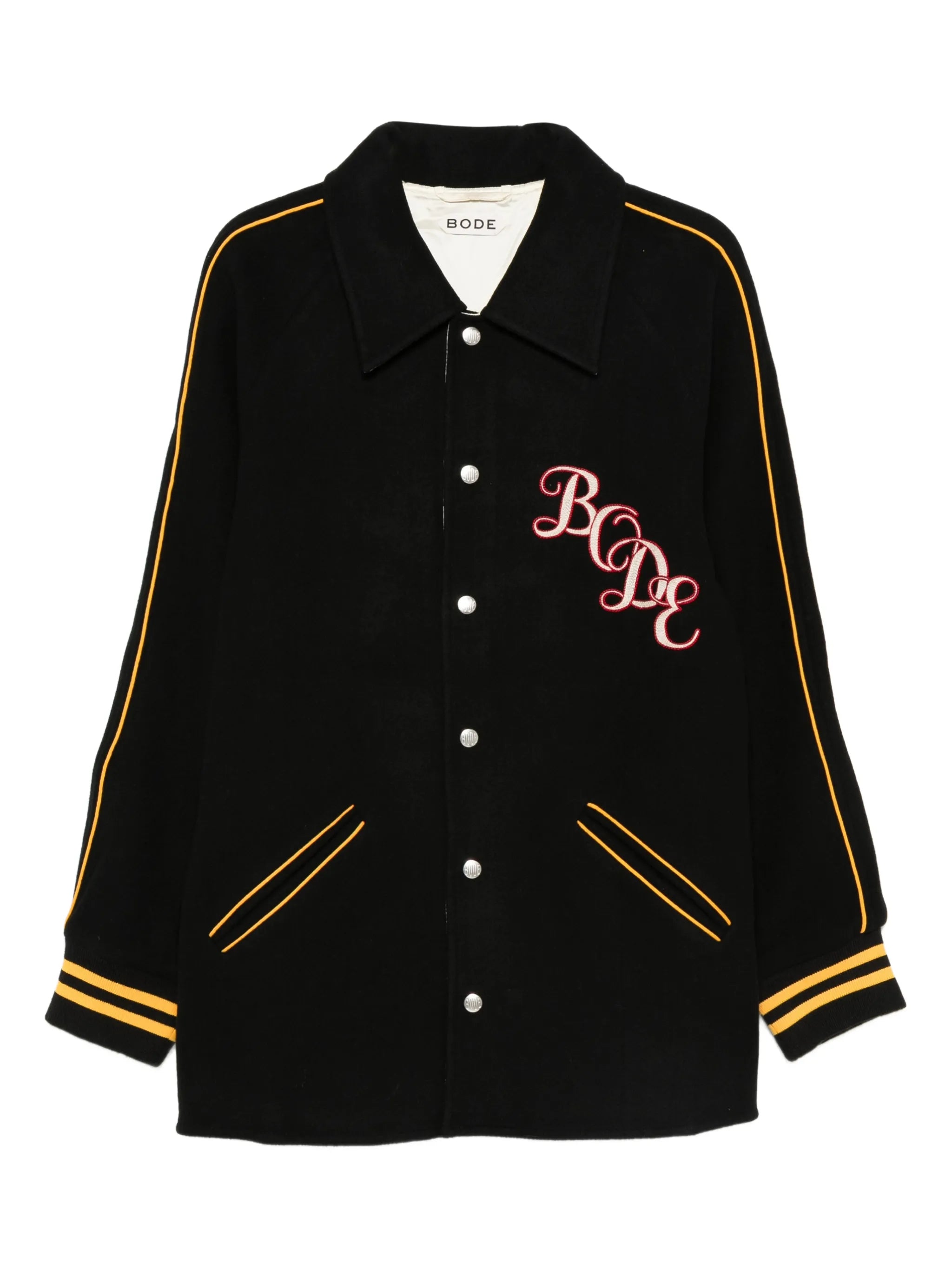embroidered-stripe jacket