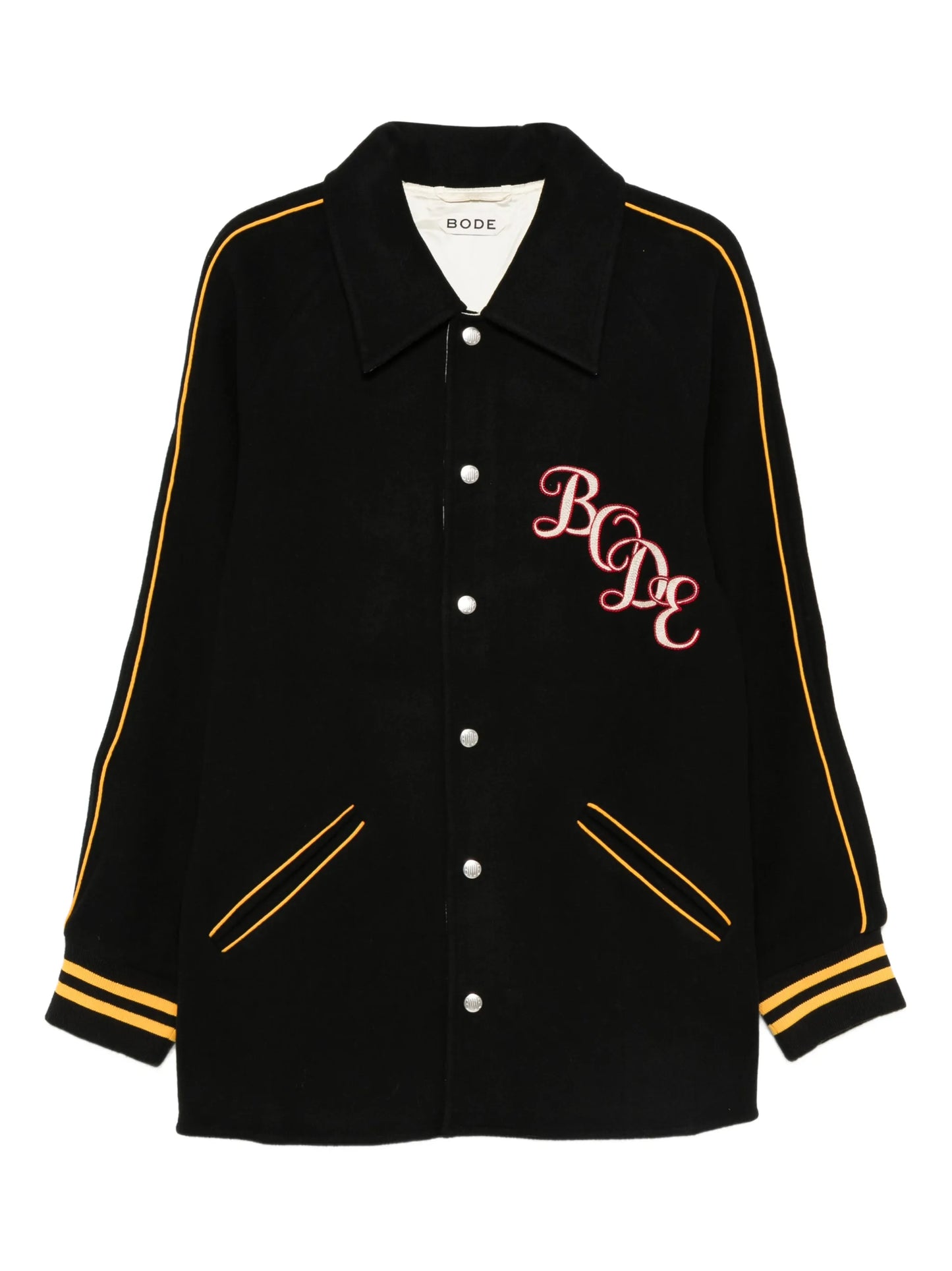 embroidered-stripe jacket