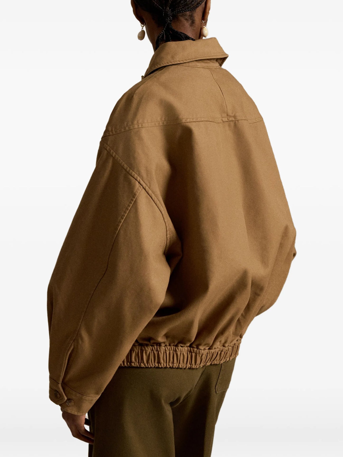 pony-embroidered zip jacket