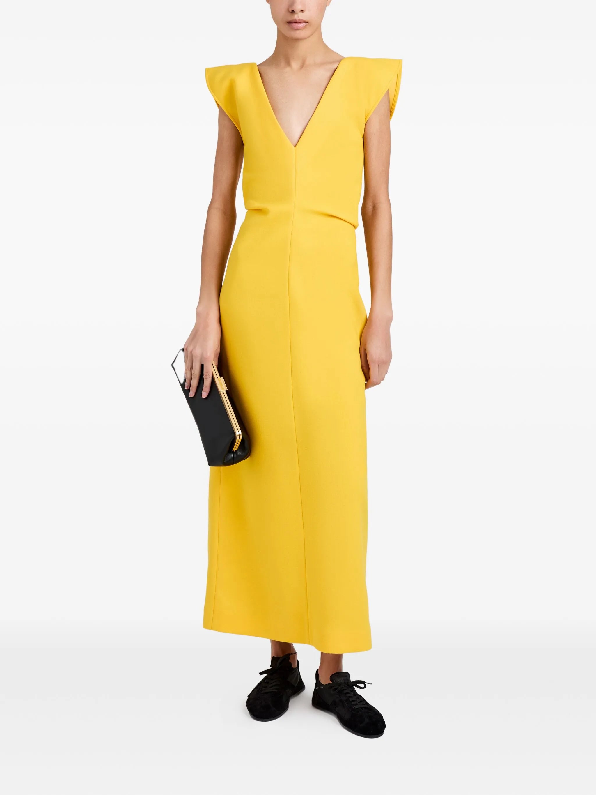 Mariam V-neck midi dress