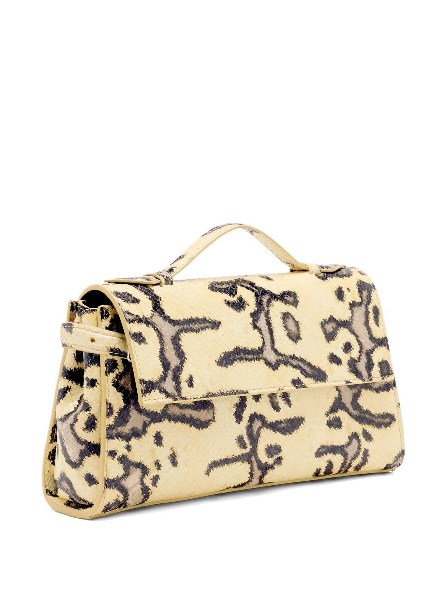 Tate python-print clutch bag
