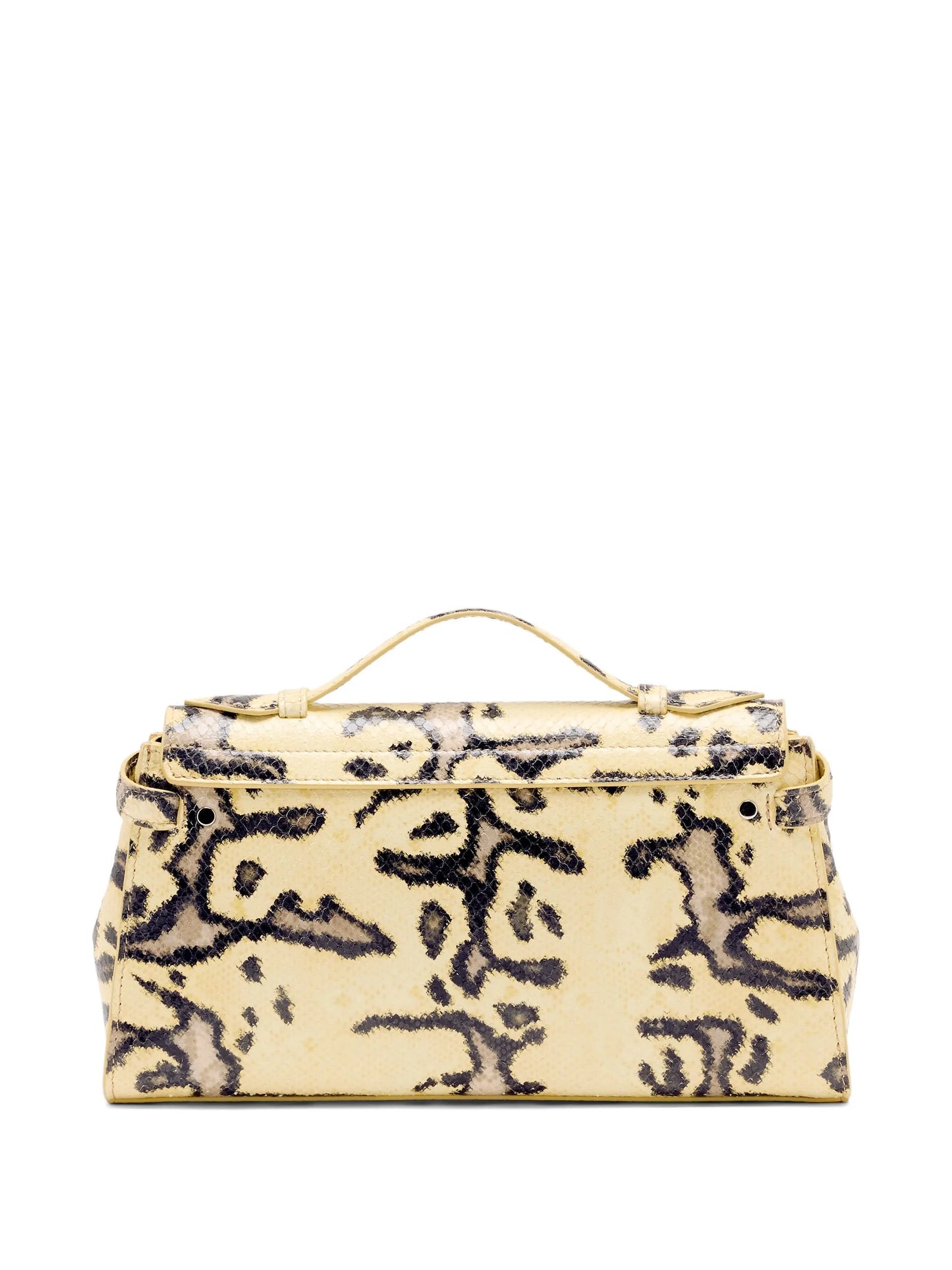 Tate python-print clutch bag