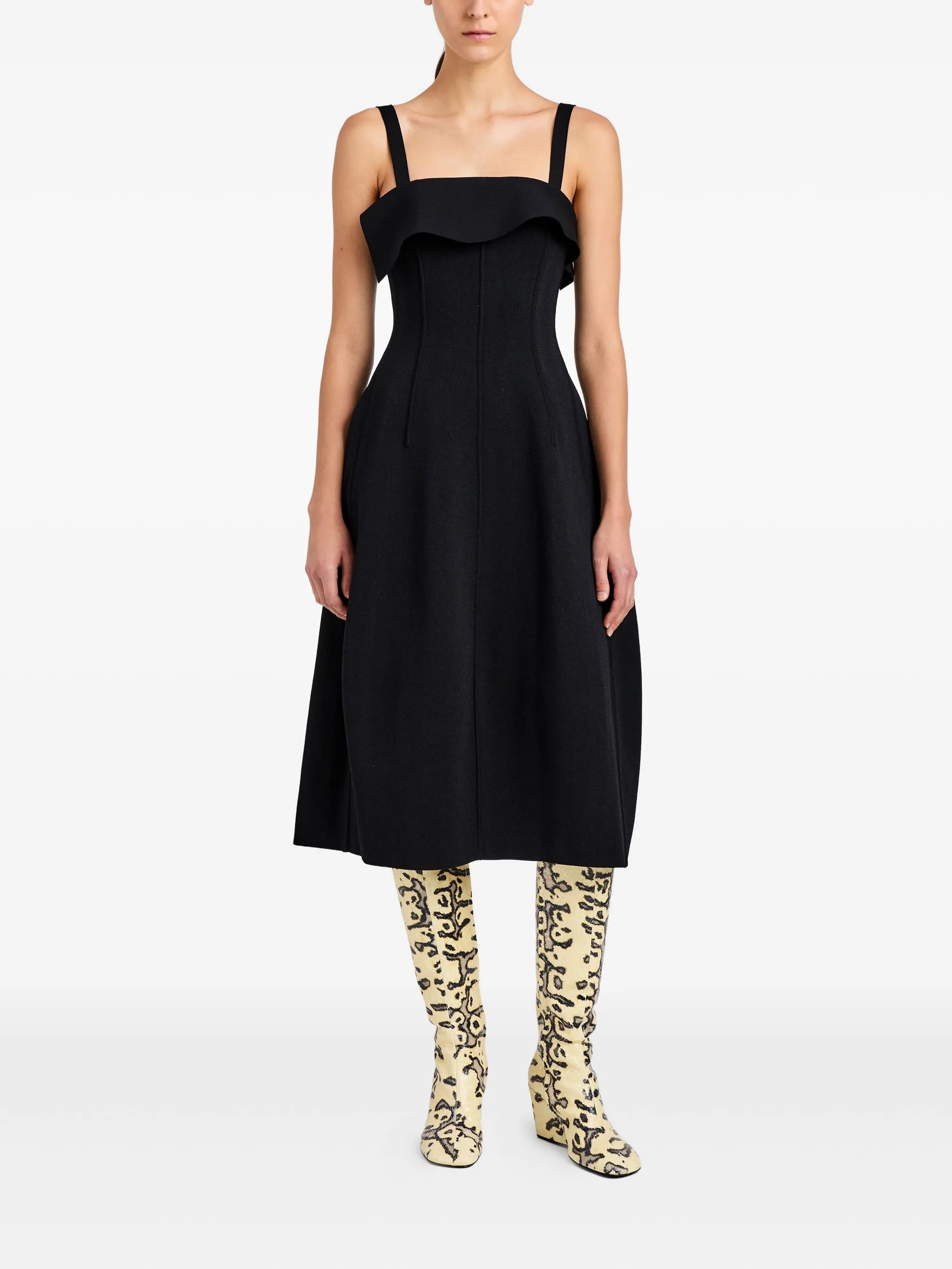 Blanca ruffled midi dress