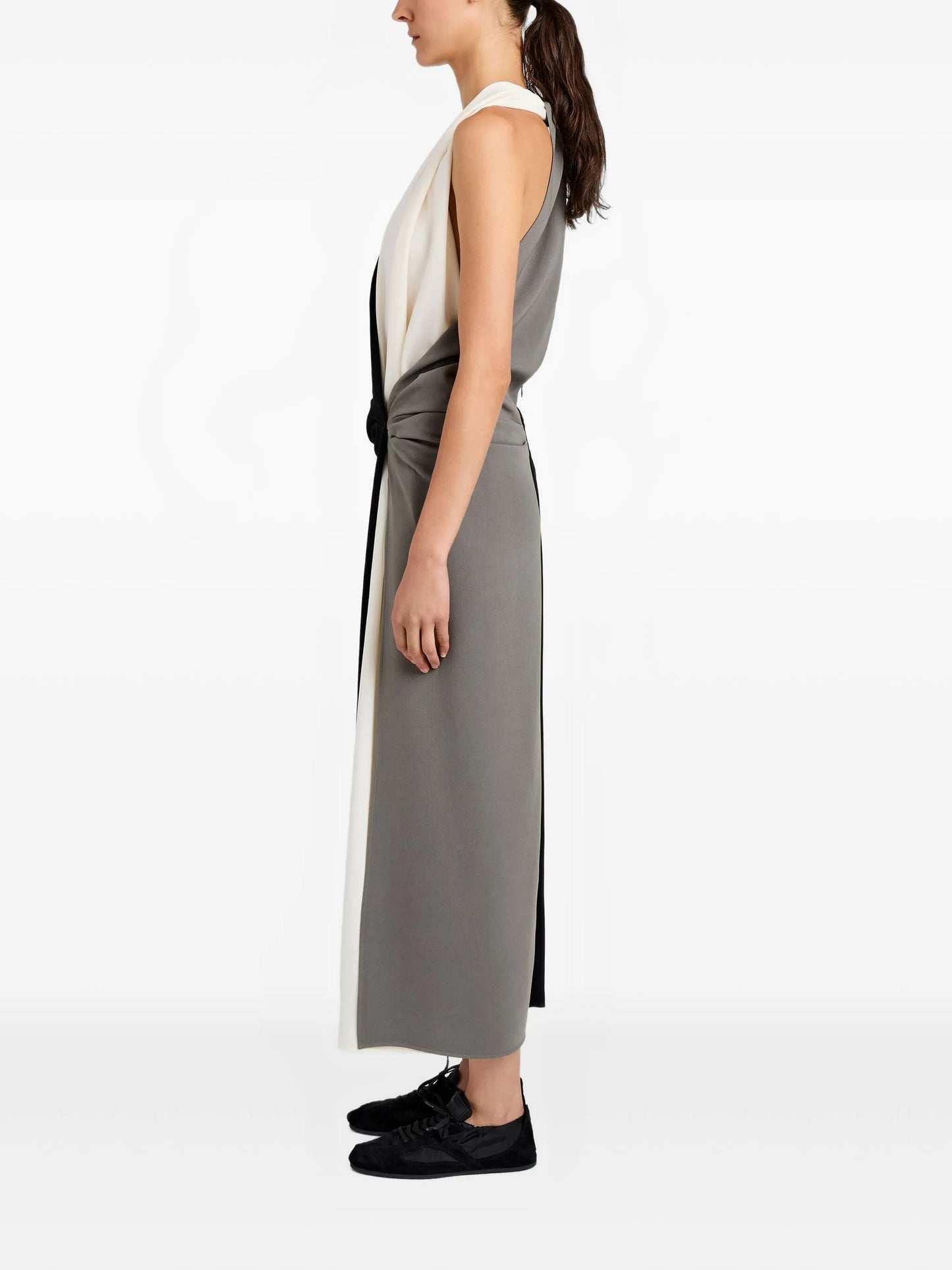 Elsa knotted midi dress