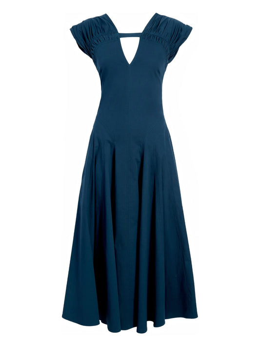 Manoela cut-out gathered midi dress