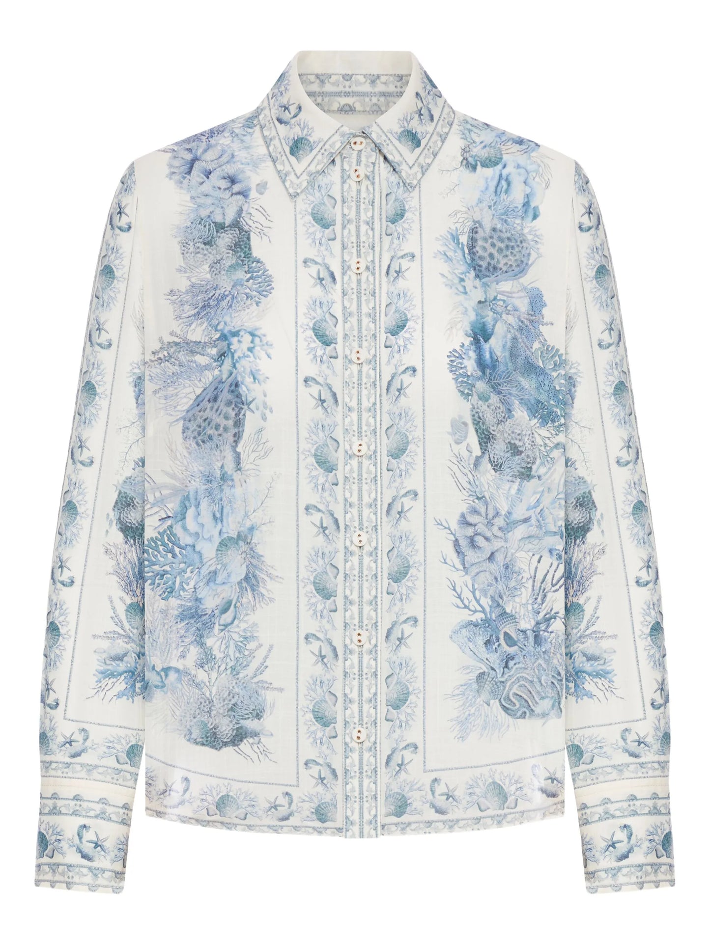 buttoned printed shirt