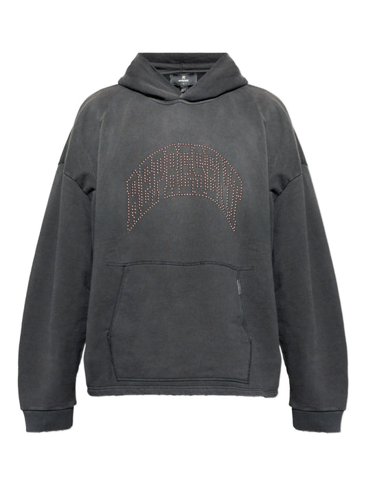 Studded hooded knitwear
