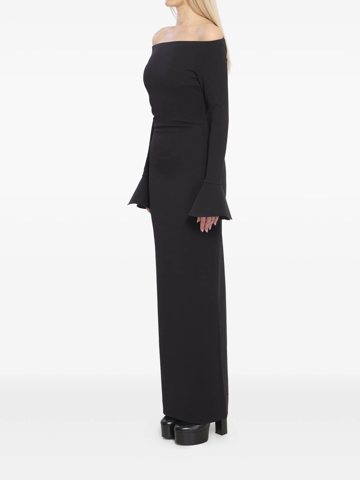 Anica flared-cuff maxi dress