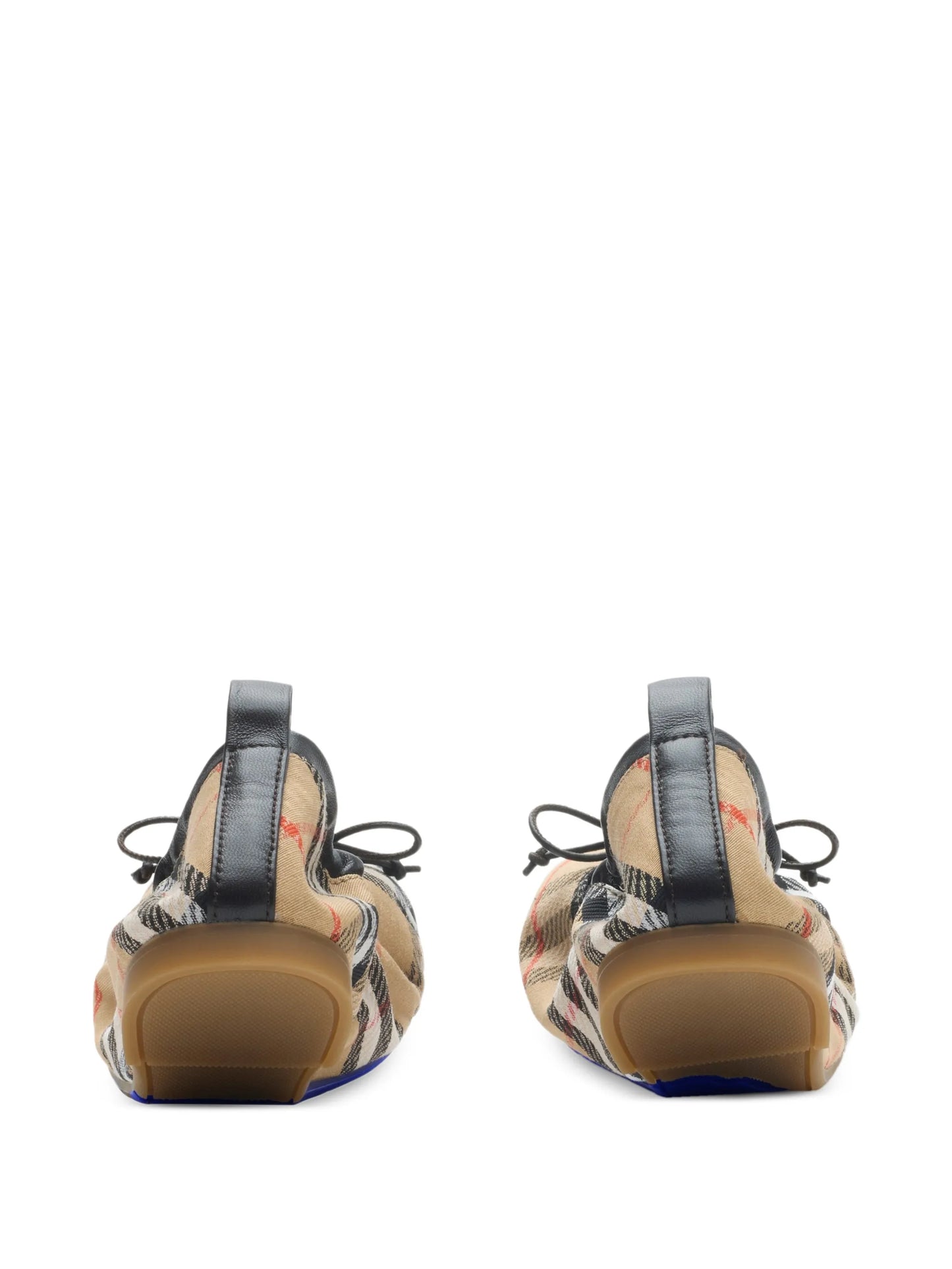 check bow ballerinas