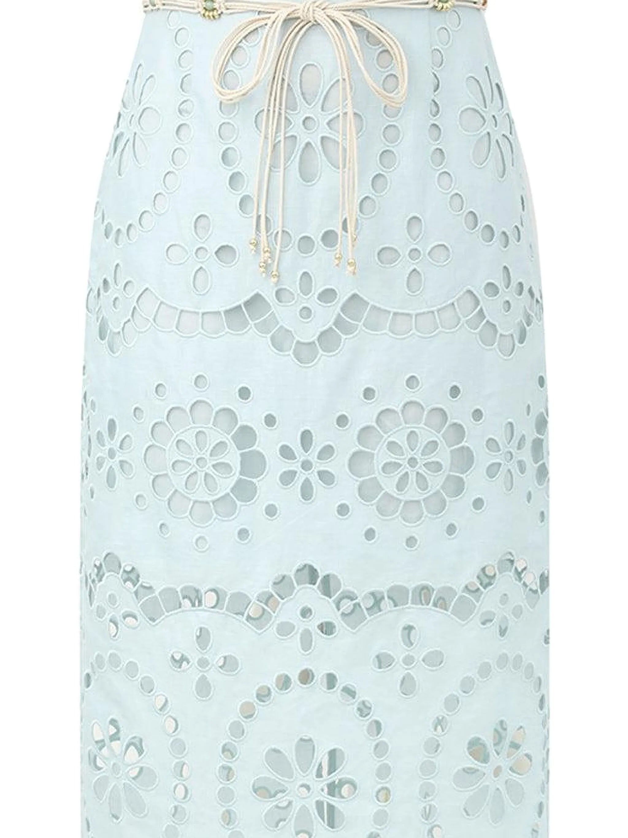 Awaken embroidered midi skirt