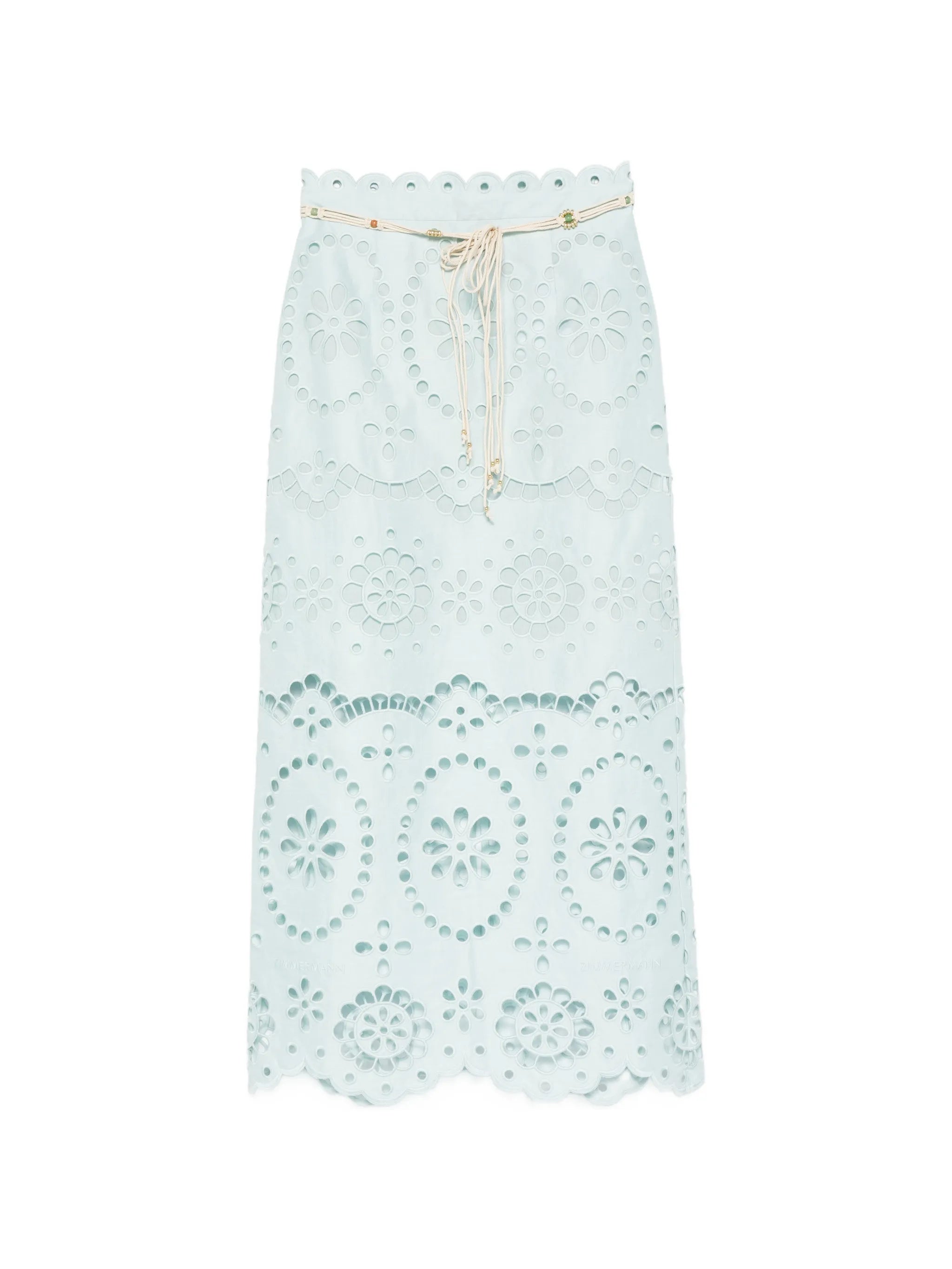 Awaken embroidered midi skirt