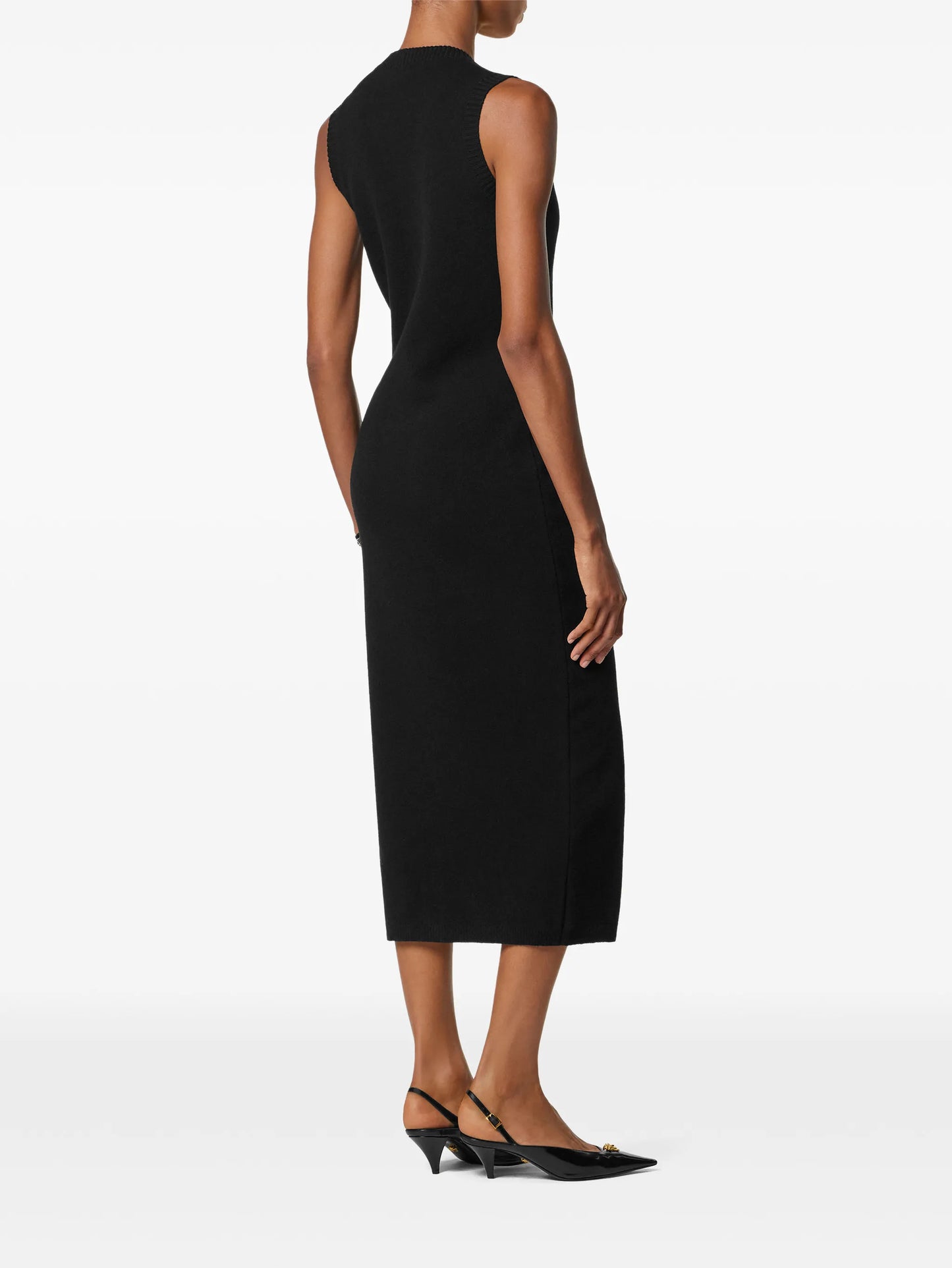 button-fastening midi dress