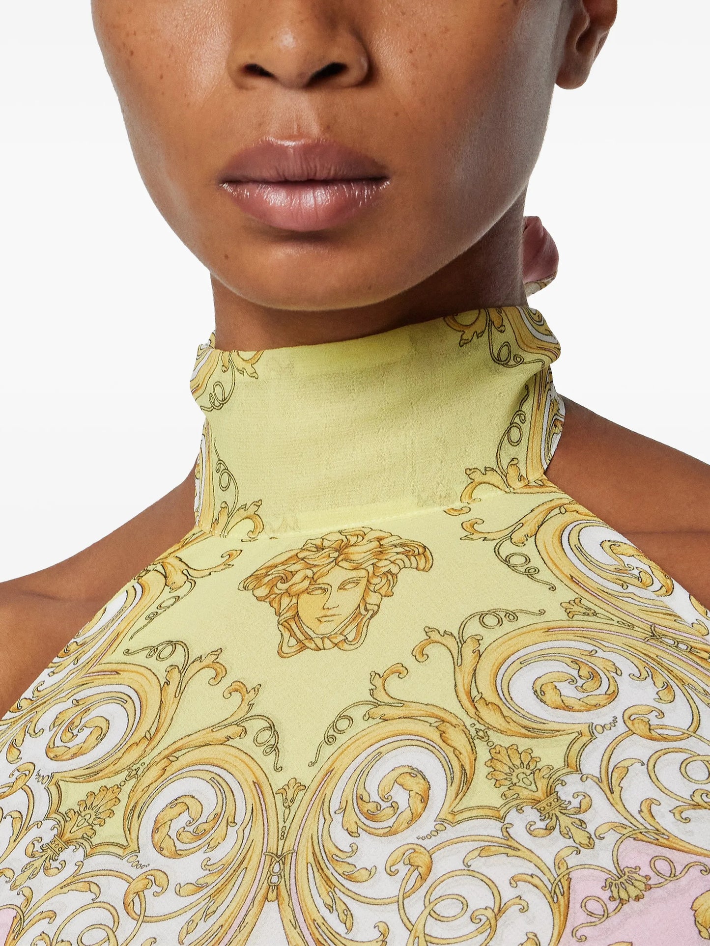 Barocco-print bikini top