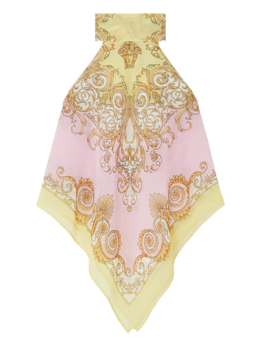 Barocco-print bikini top