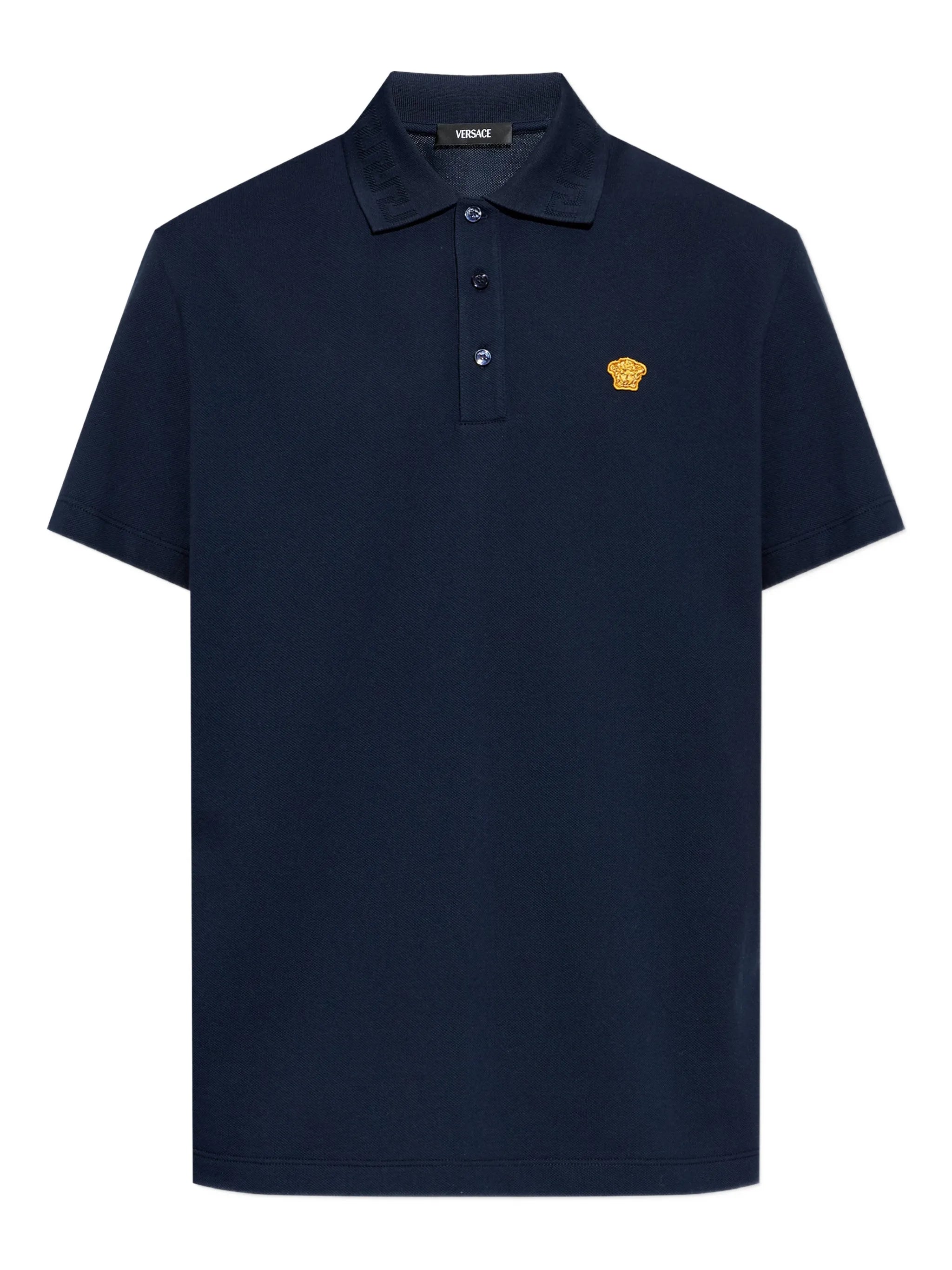 Medusa Head-appliqué polo shirt
