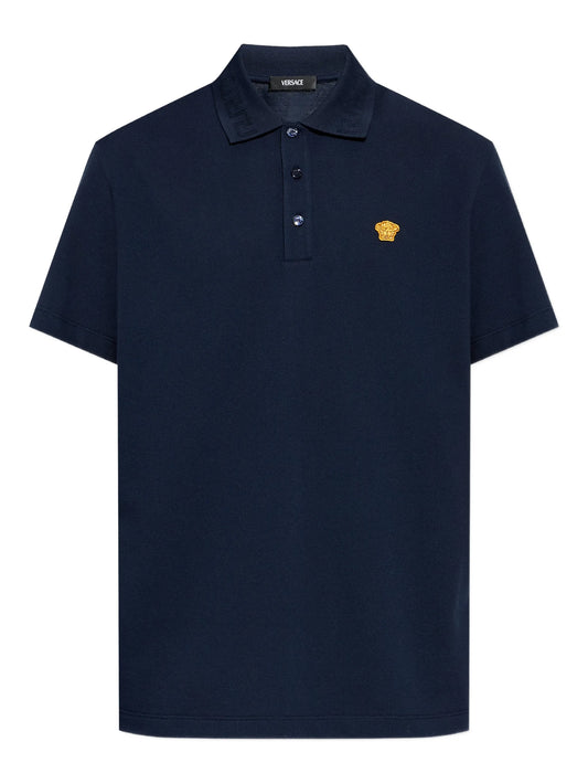 Medusa Head-appliqué polo shirt