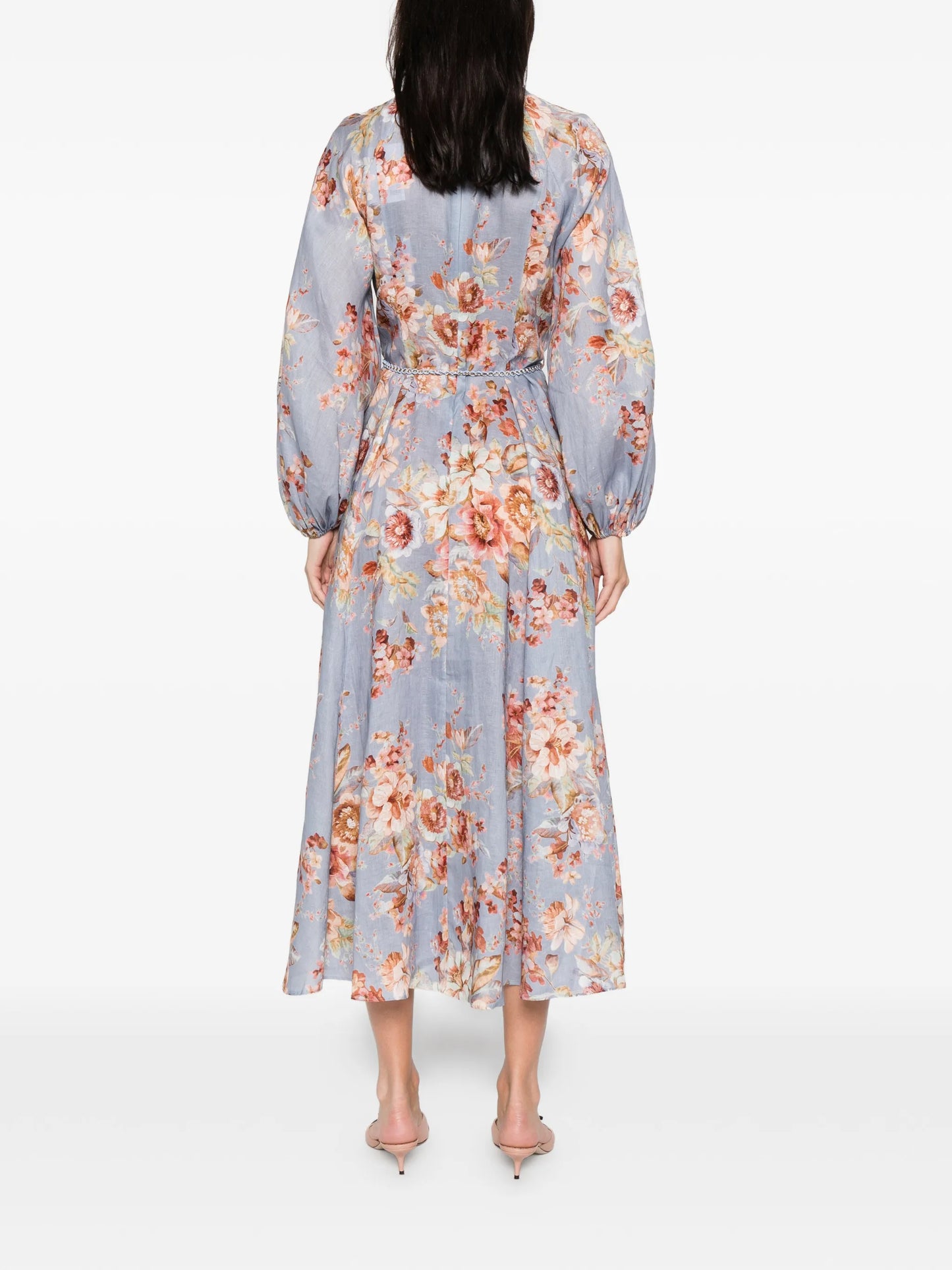 Awaken Billow floral midi dress