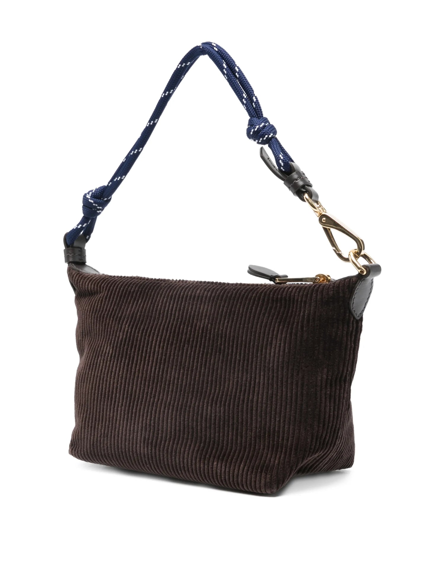 corduroy logo shoulder bag