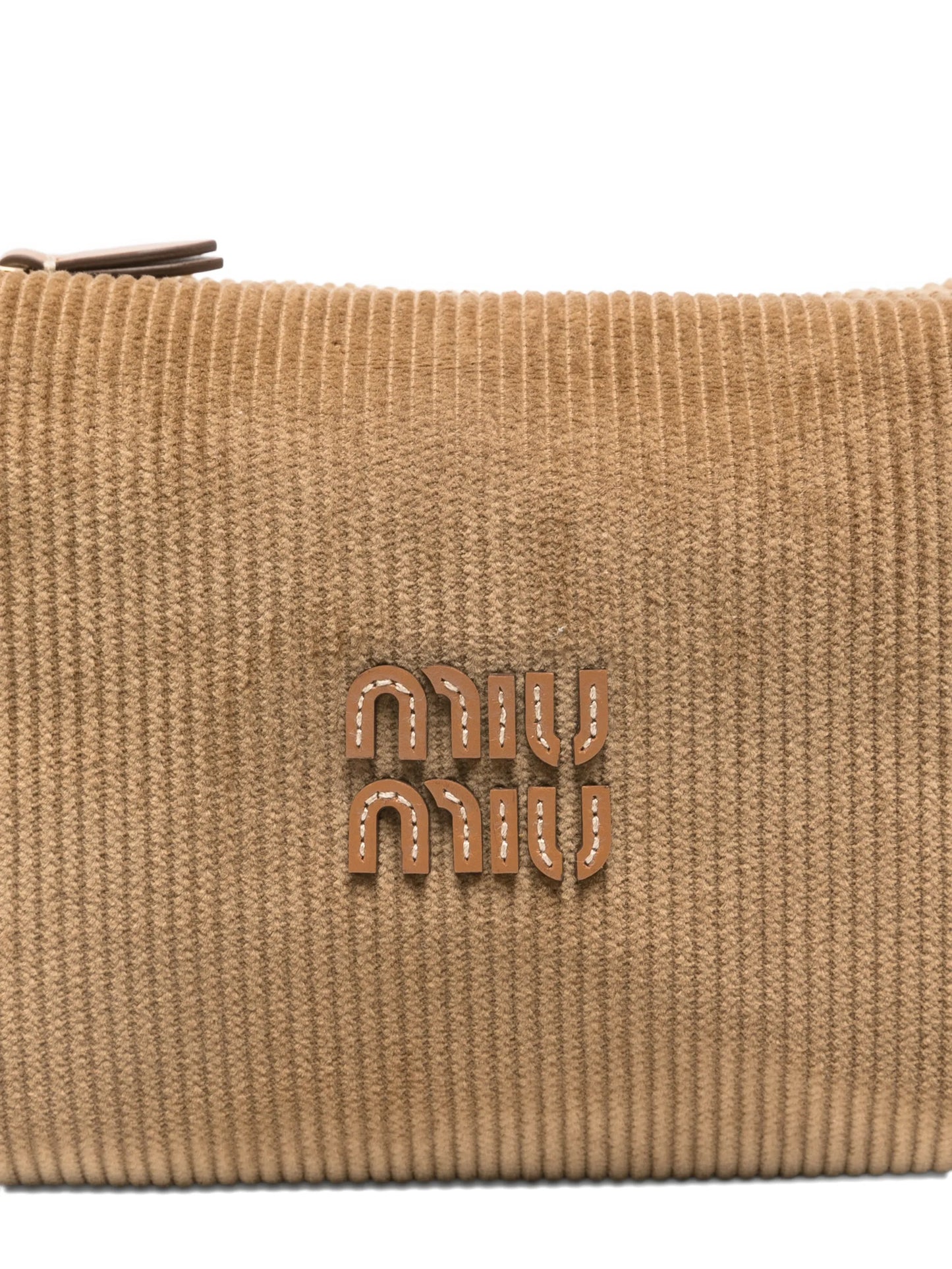 corduroy logo shoulder bag