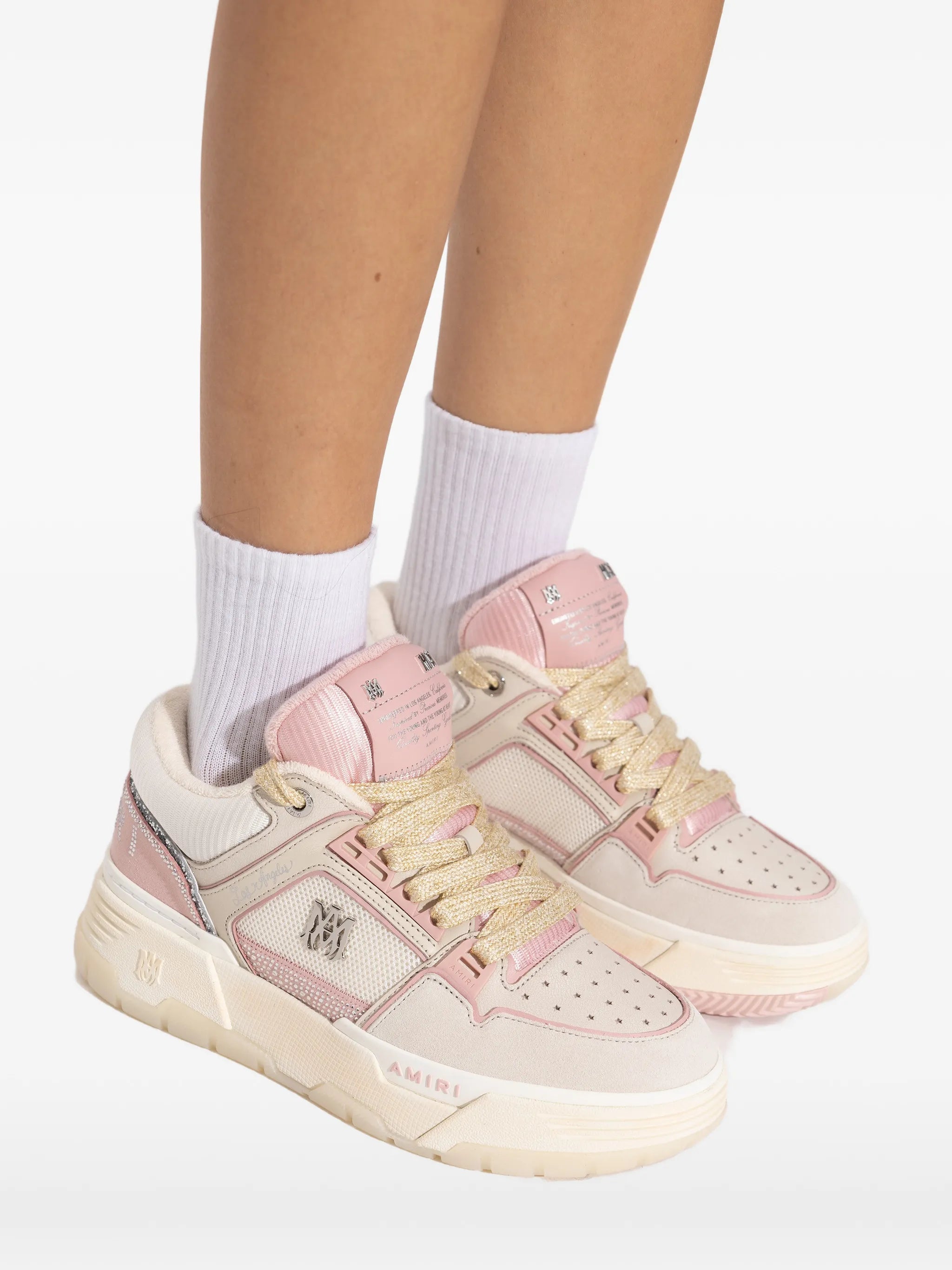 MA-1 glitter-embellished sneakers