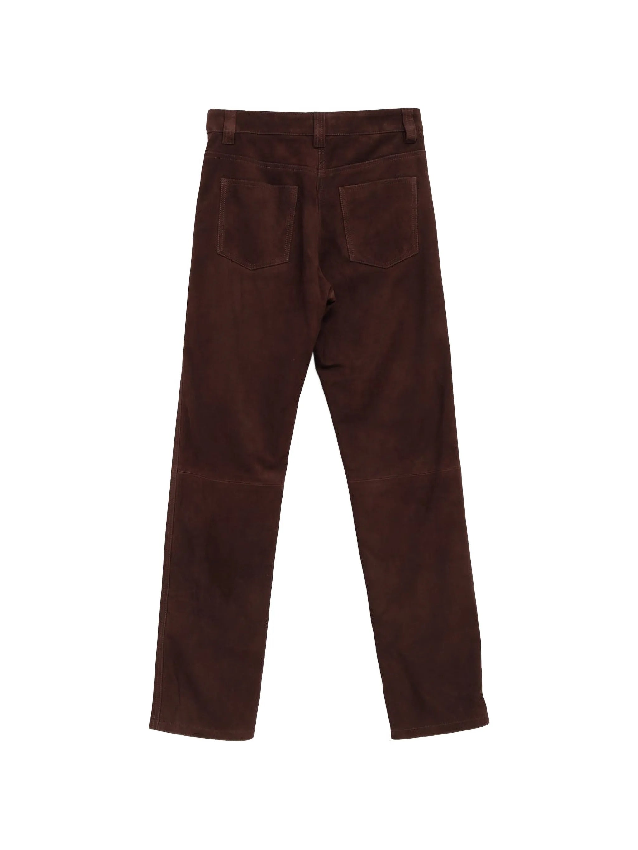 straight suede trousers